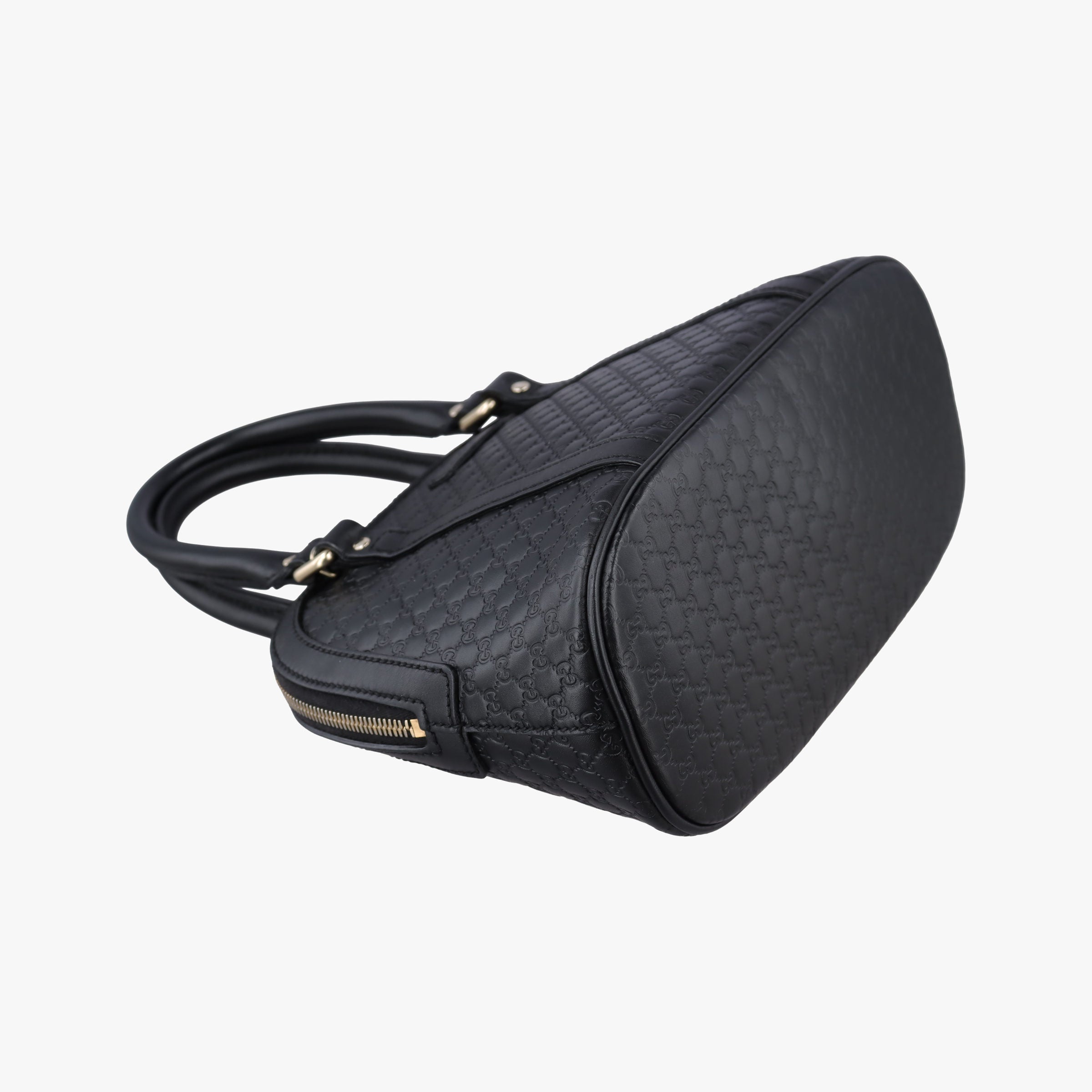 Pre-owned Gucci Microguccissima Black Leather 449654 handbag | stylenewstar