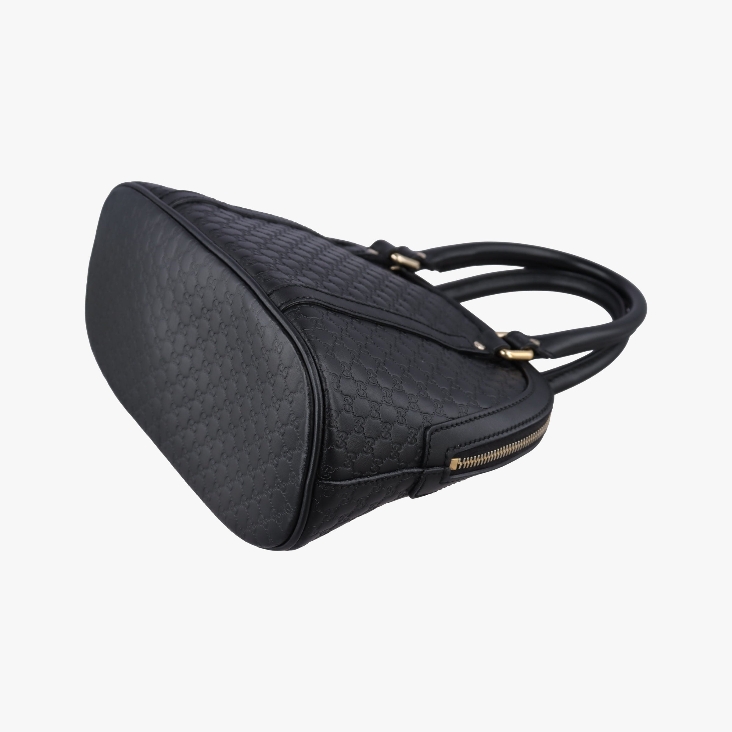 Pre-owned Gucci Microguccissima Black Leather 449654 handbag | stylenewstar