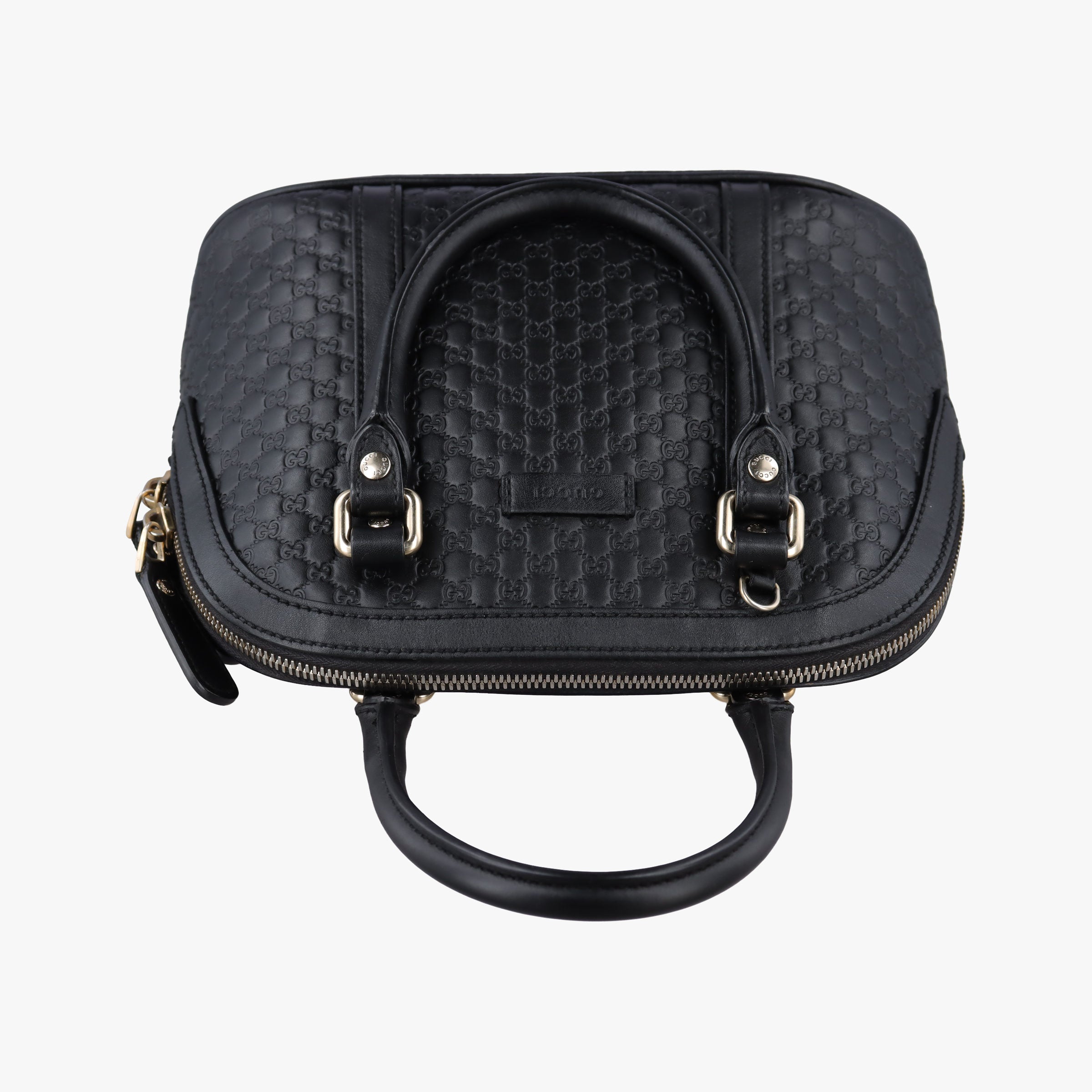 Pre-owned Gucci Microguccissima Black Leather 449654 handbag | stylenewstar