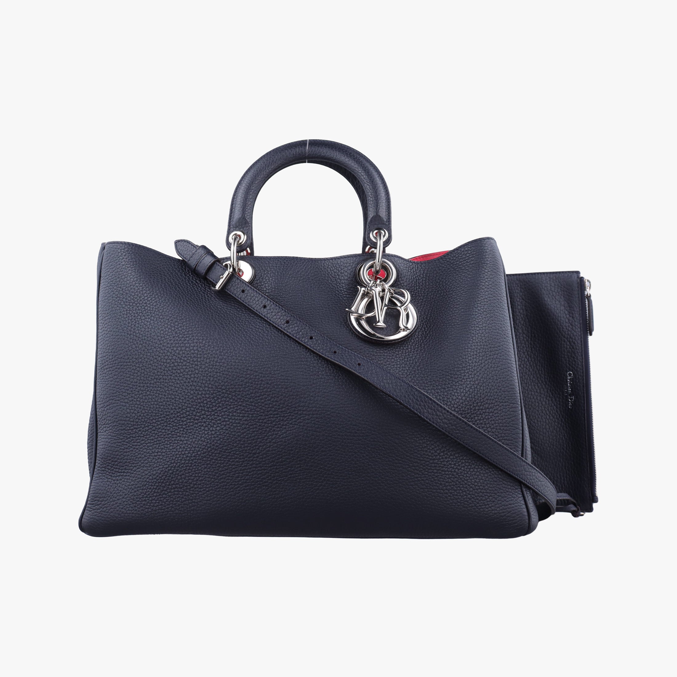 Pre-owned Christian Dior Diorissimo Black Leather  shoulderbag | stylenewstar
