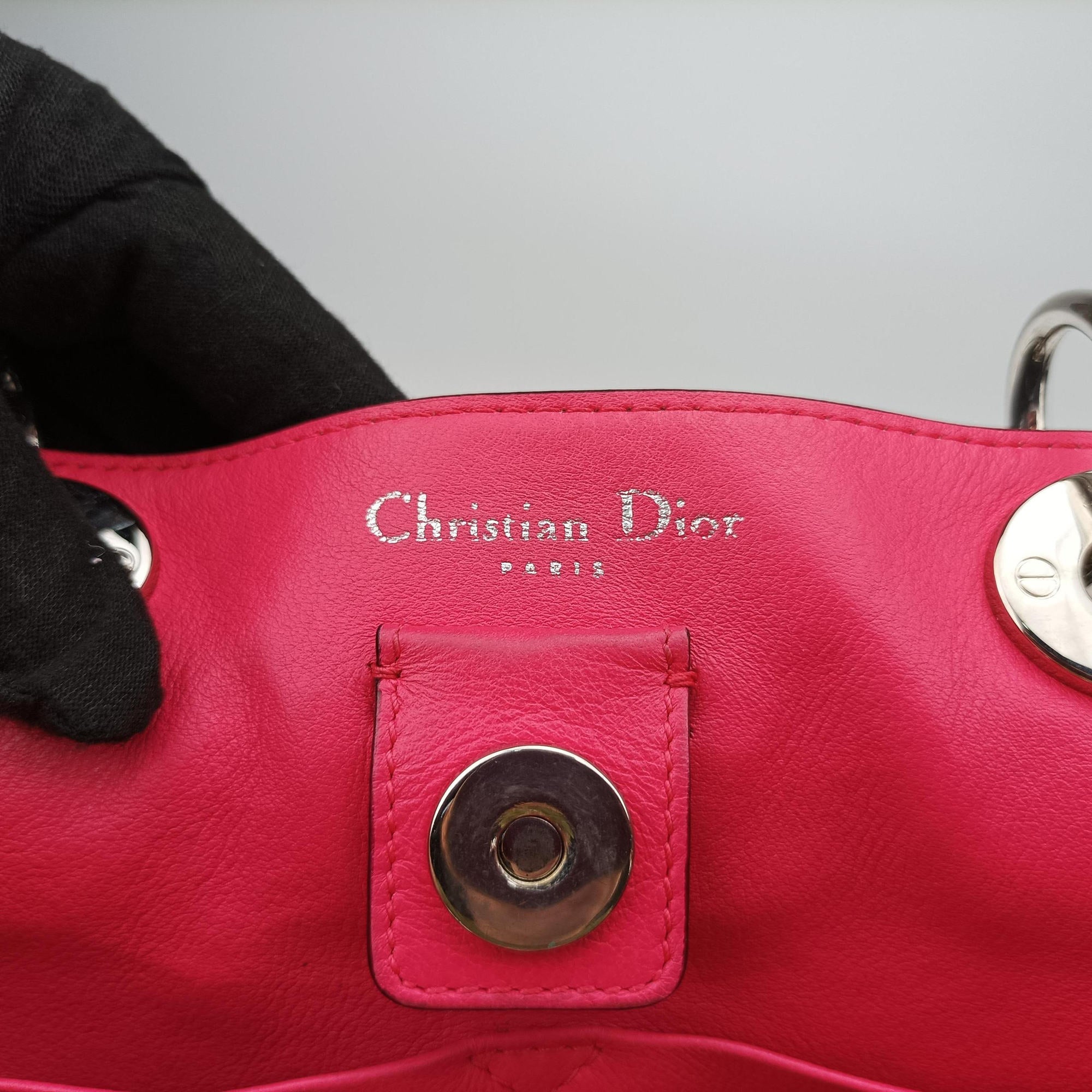 Pre-owned Christian Dior Diorissimo Black Leather  shoulderbag | stylenewstar