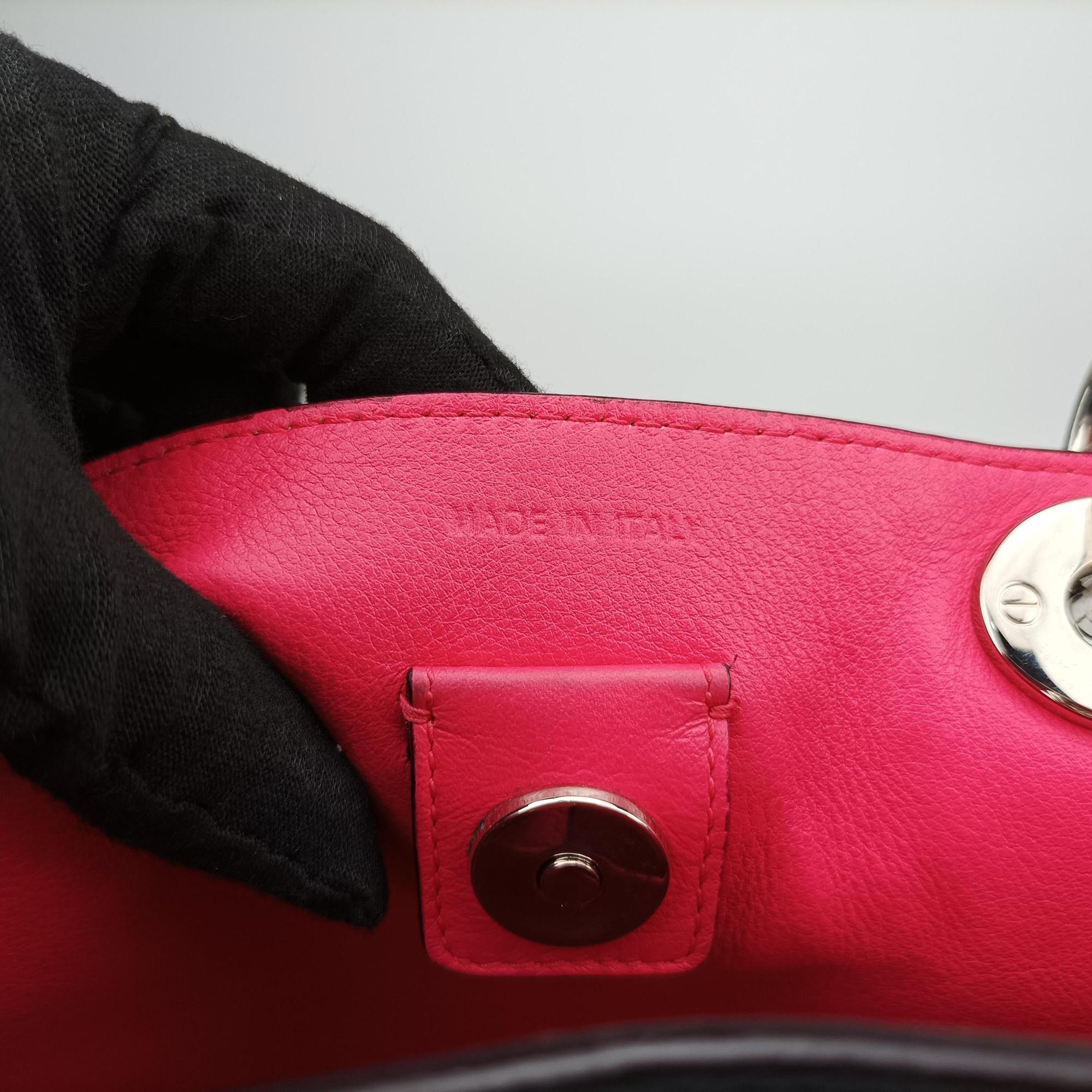 Pre-owned Christian Dior Diorissimo Black Leather  shoulderbag | stylenewstar