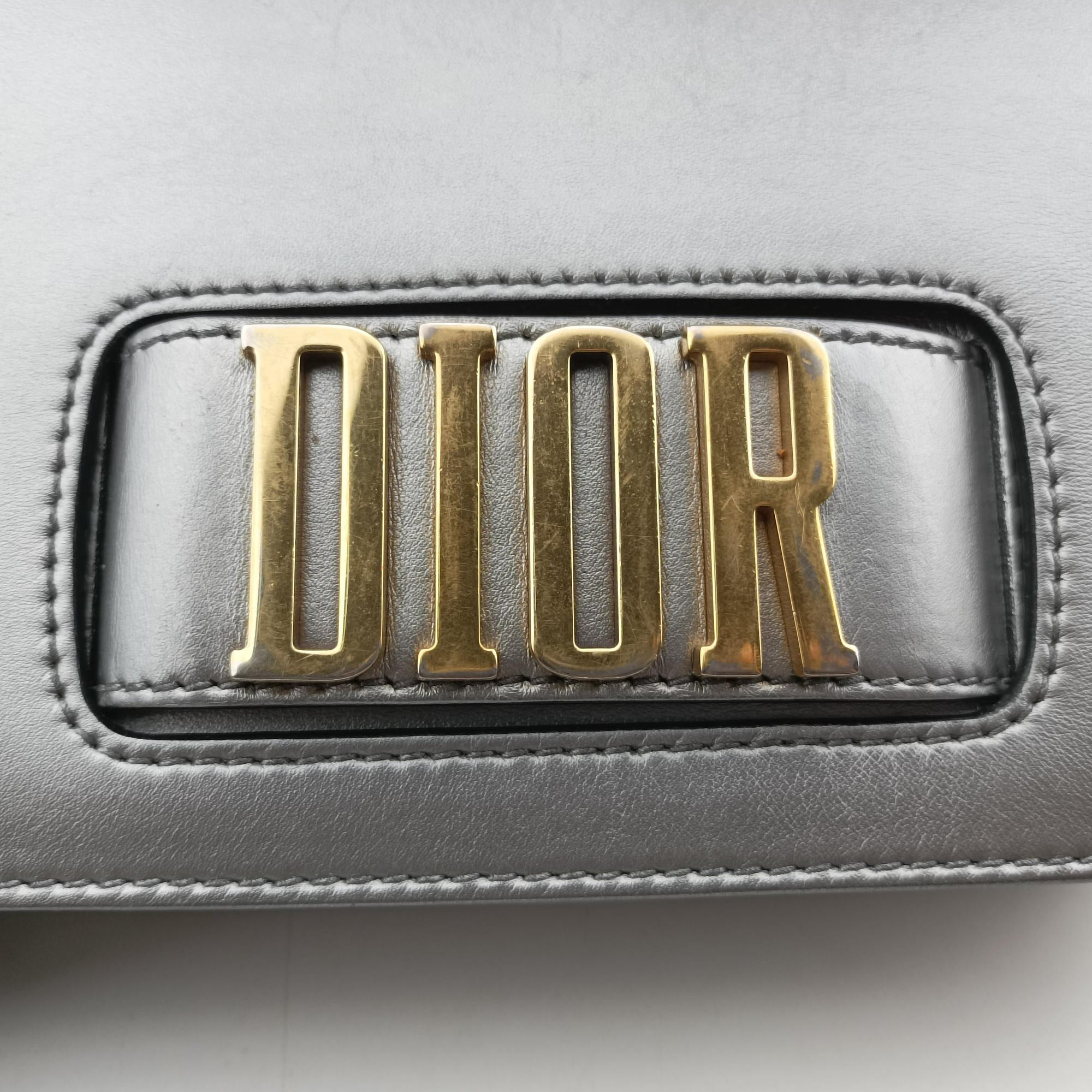 Pre-owned Christian Dior Diorevolution Silver Leather  shoulderbag | stylenewstar