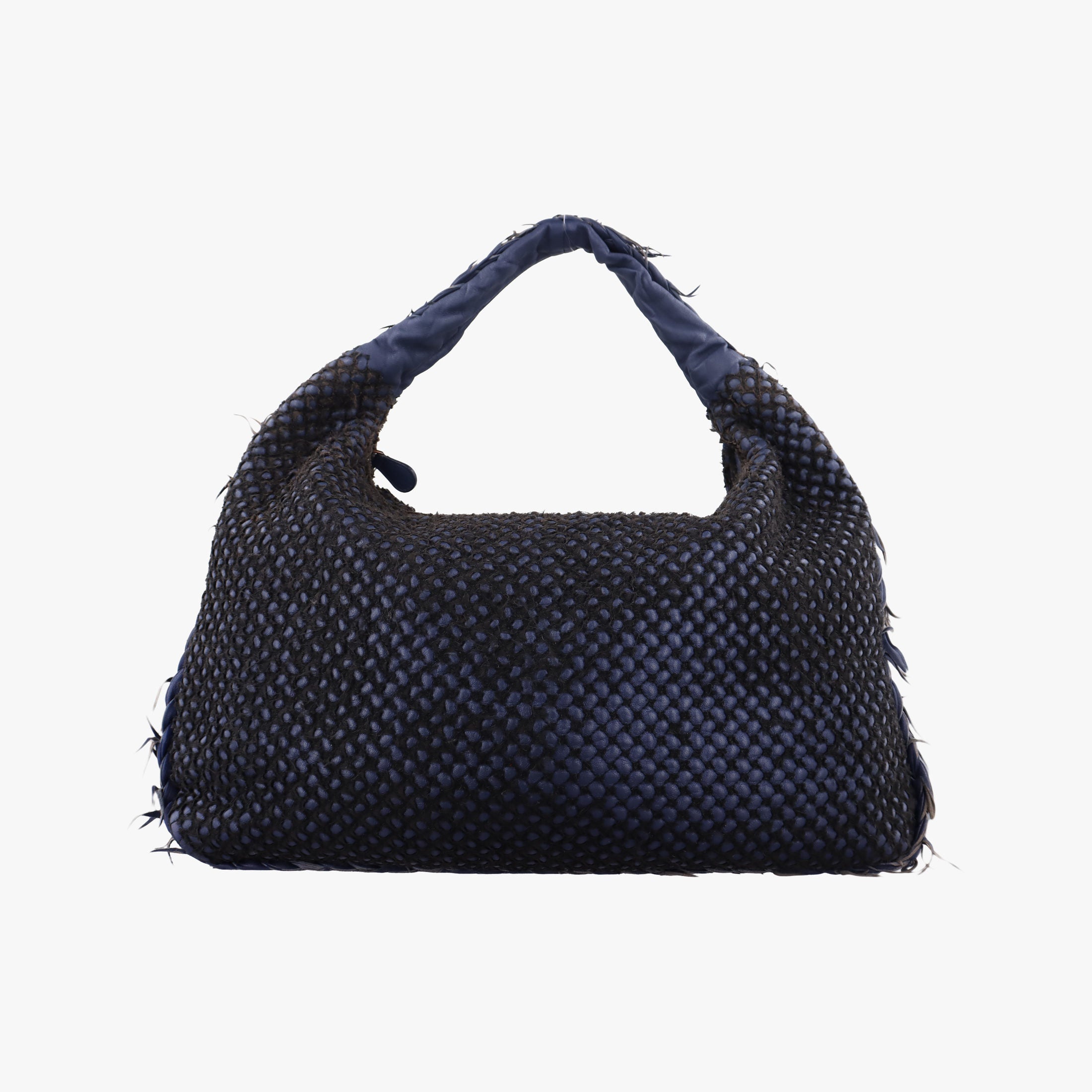 Pre-owned Bottega Veneta Intrecciato Navy lambskin  shoulderbag | stylenewstar