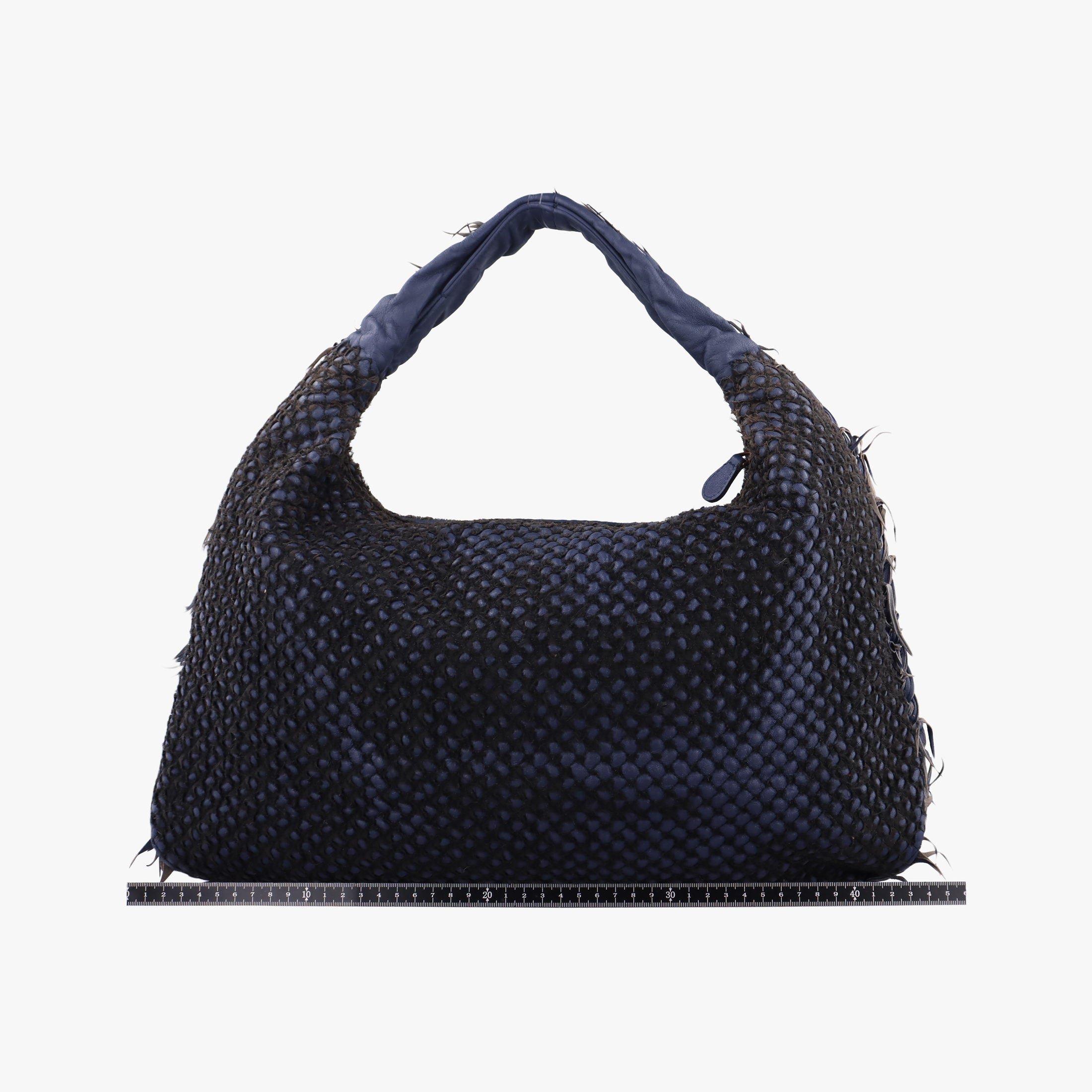 Pre-owned Bottega Veneta Intrecciato Navy lambskin  shoulderbag | stylenewstar