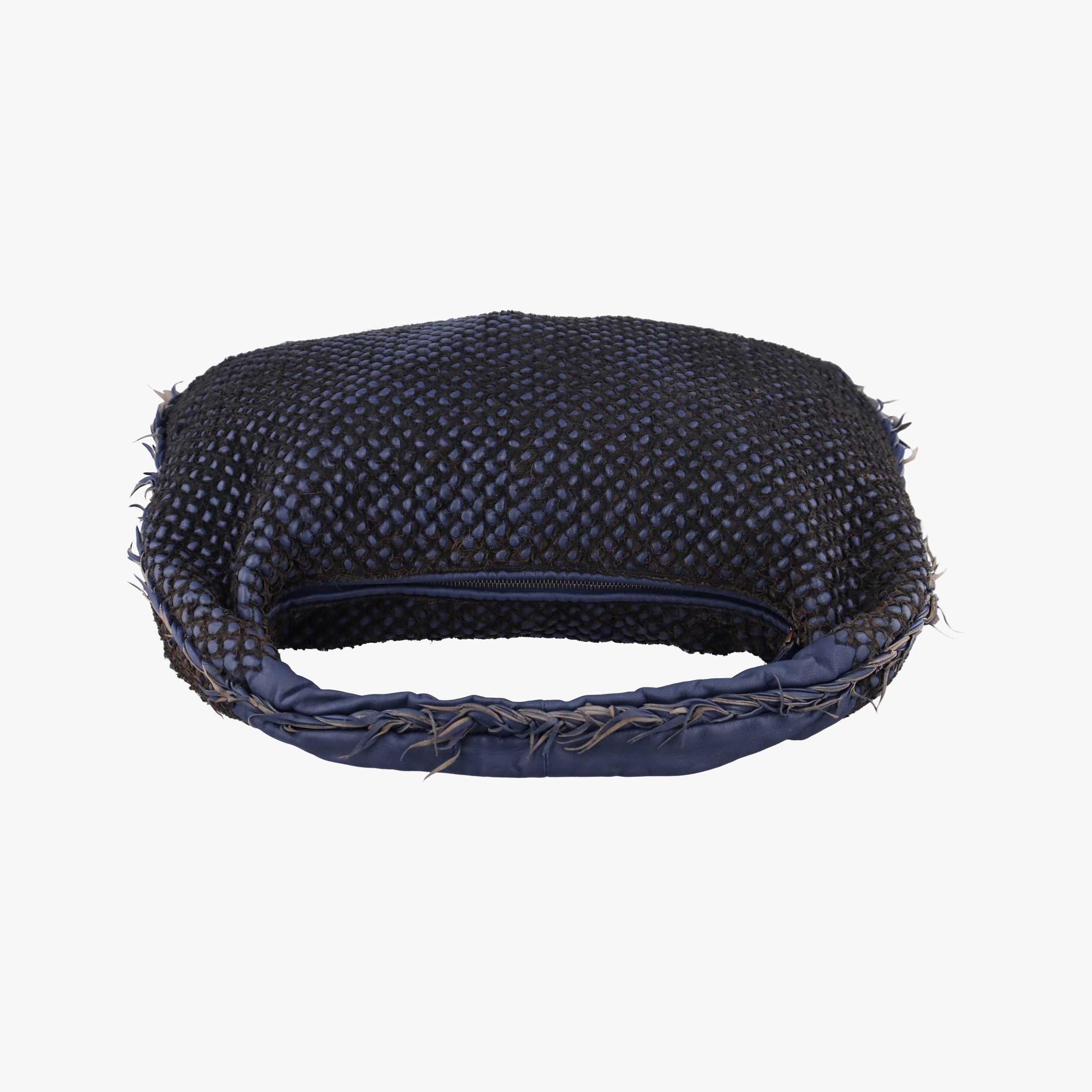 Pre-owned Bottega Veneta Intrecciato Navy lambskin  shoulderbag | stylenewstar