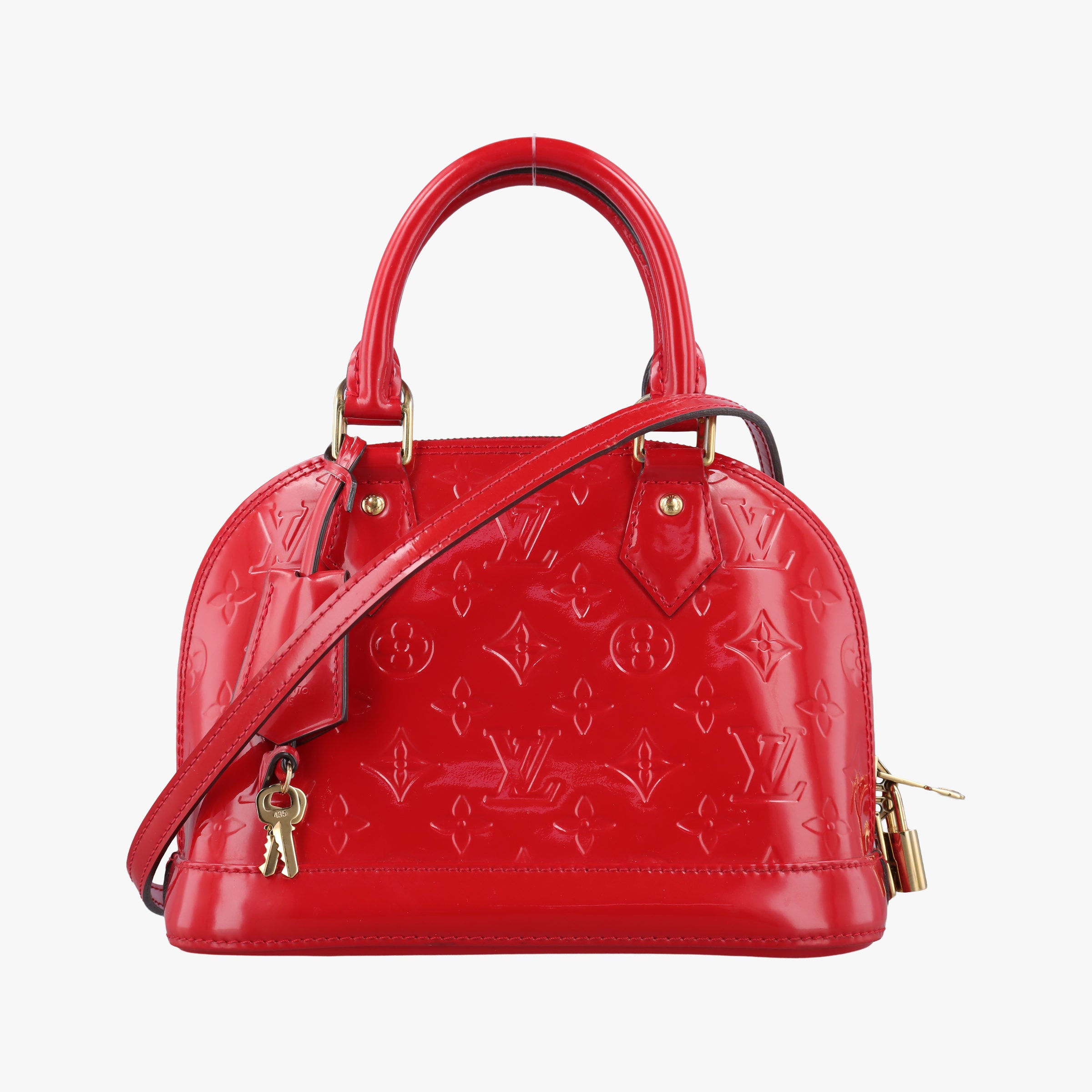 Pre-owned Louis Vuitton Alma BB CERISE Vernis M90174 shoulderbag | stylenewstar