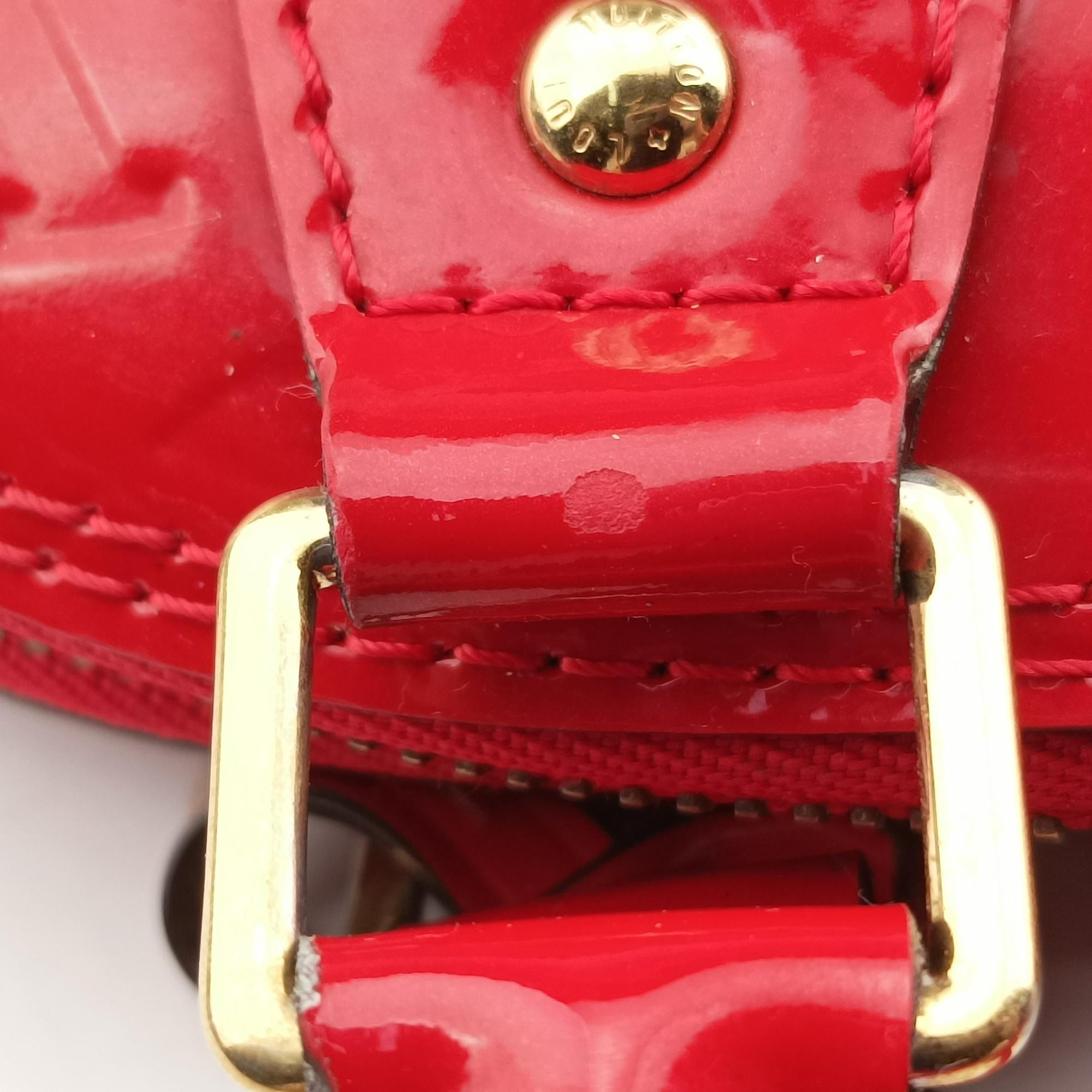 Pre-owned Louis Vuitton Alma BB CERISE Vernis M90174 shoulderbag | stylenewstar