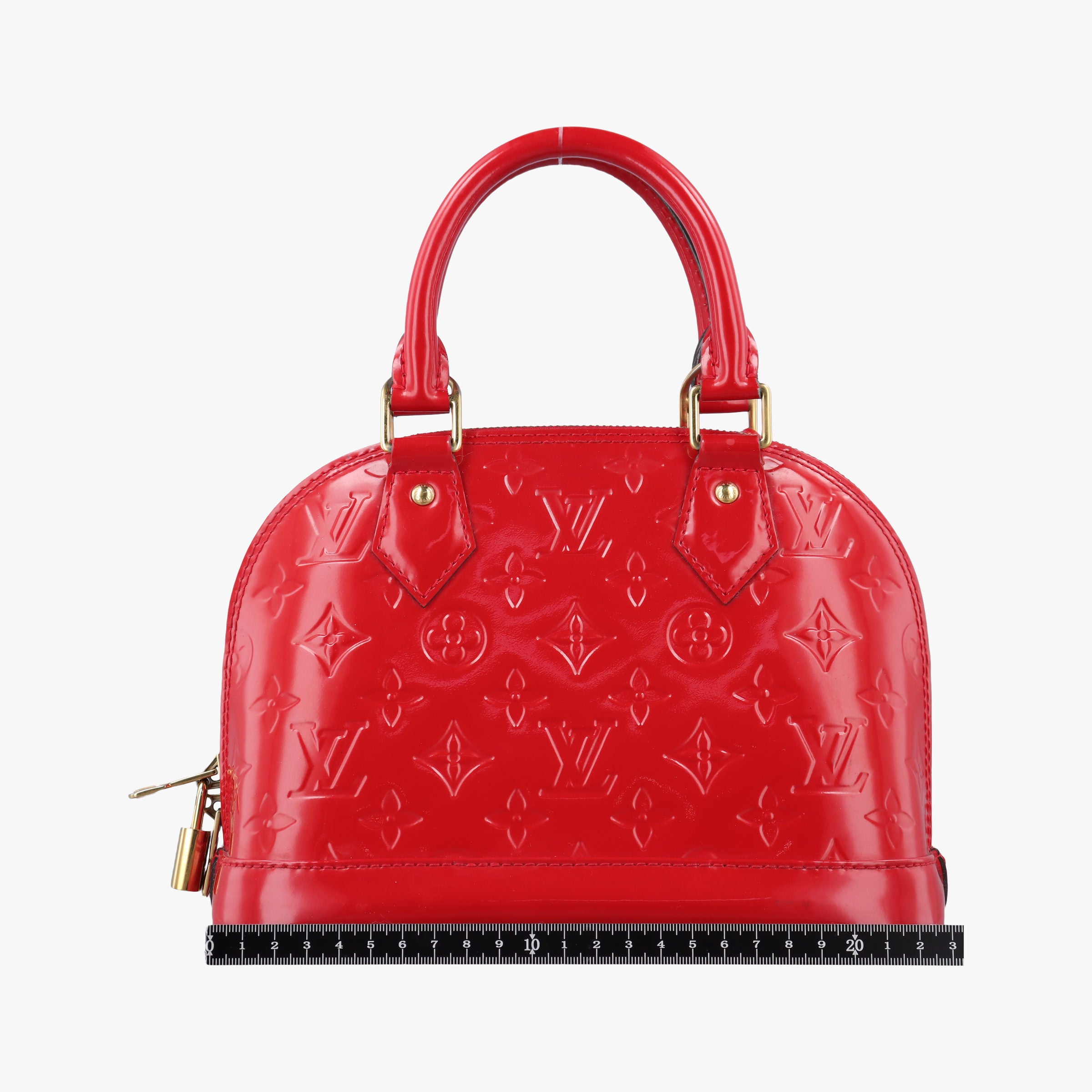 Pre-owned Louis Vuitton Alma BB CERISE Vernis M90174 shoulderbag | stylenewstar