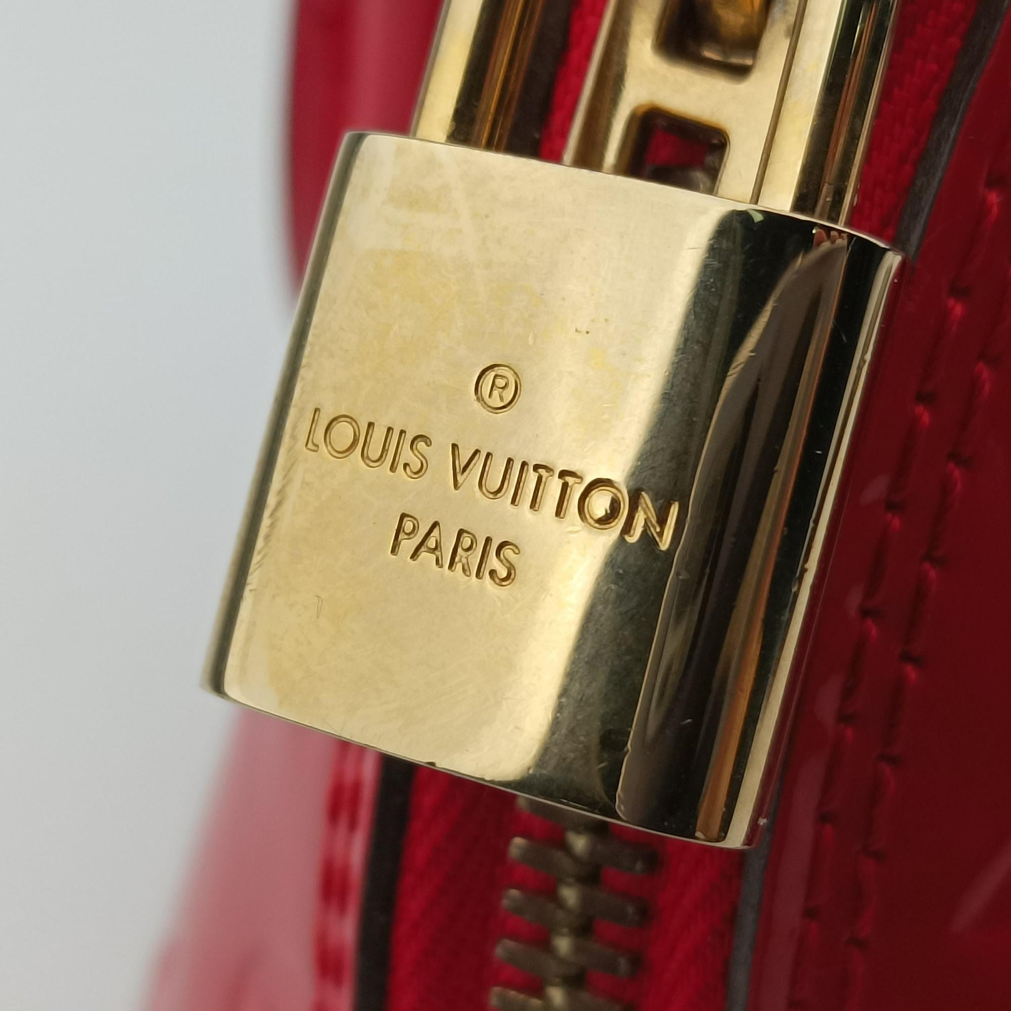 Pre-owned Louis Vuitton Alma BB CERISE Vernis M90174 shoulderbag | stylenewstar