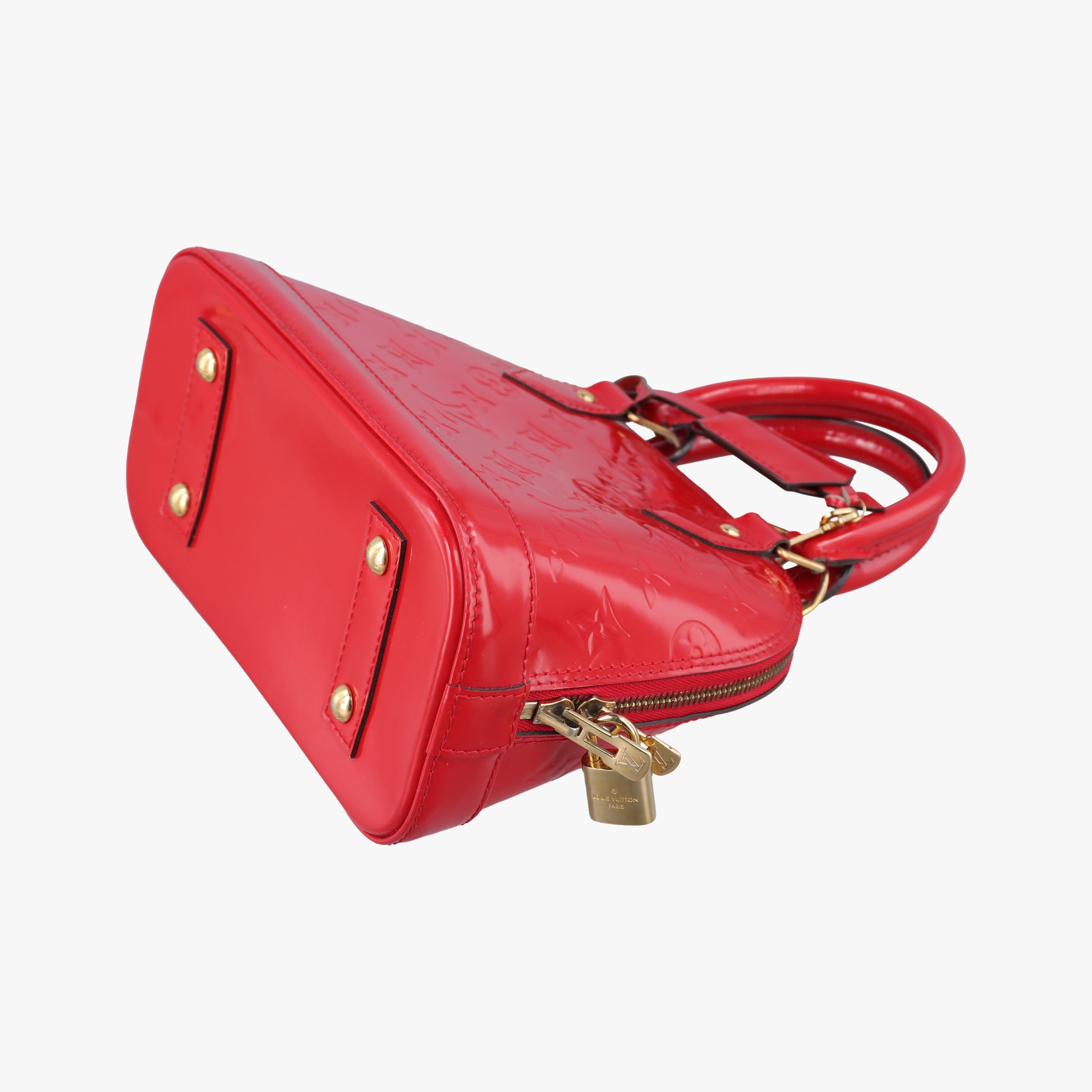 Pre-owned Louis Vuitton Alma BB CERISE Vernis M90174 shoulderbag | stylenewstar