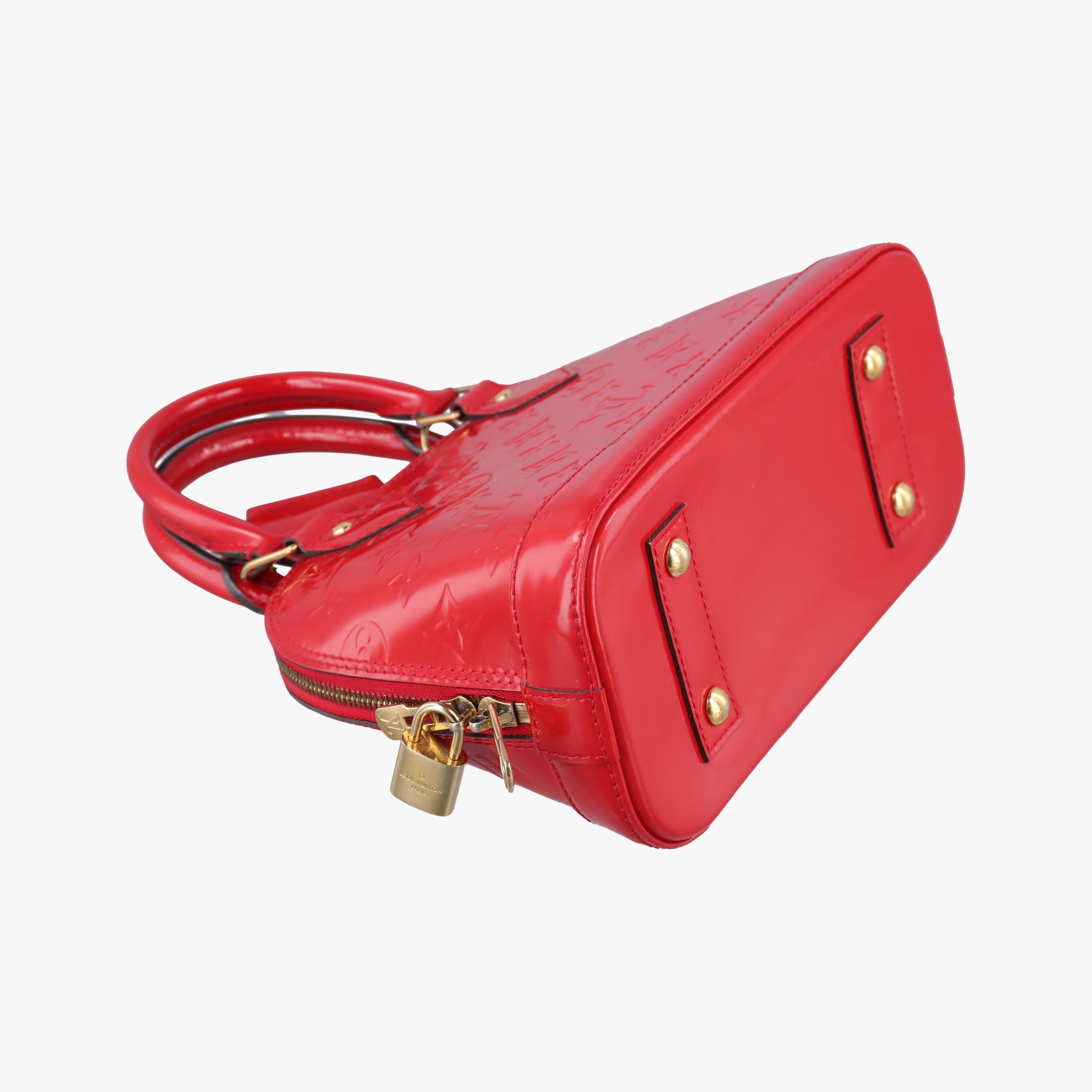 Pre-owned Louis Vuitton Alma BB CERISE Vernis M90174 shoulderbag | stylenewstar