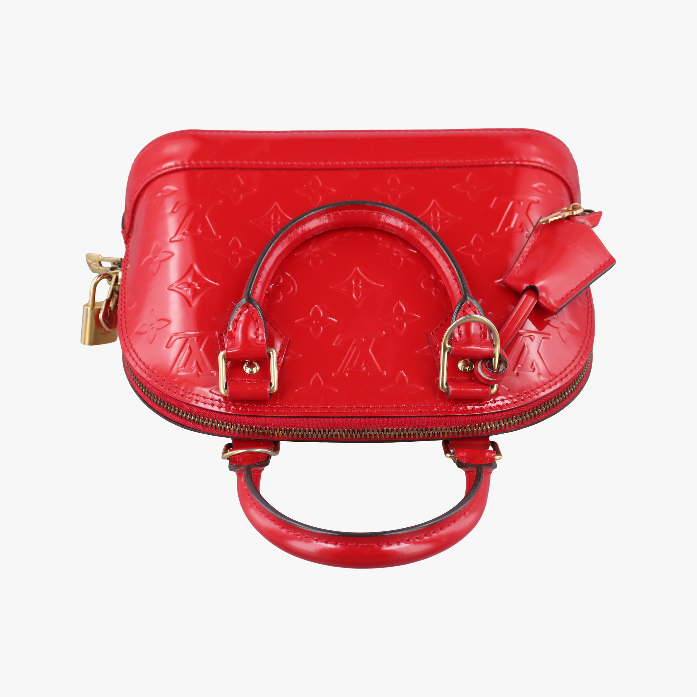 Pre-owned Louis Vuitton Alma BB CERISE Vernis M90174 shoulderbag | stylenewstar