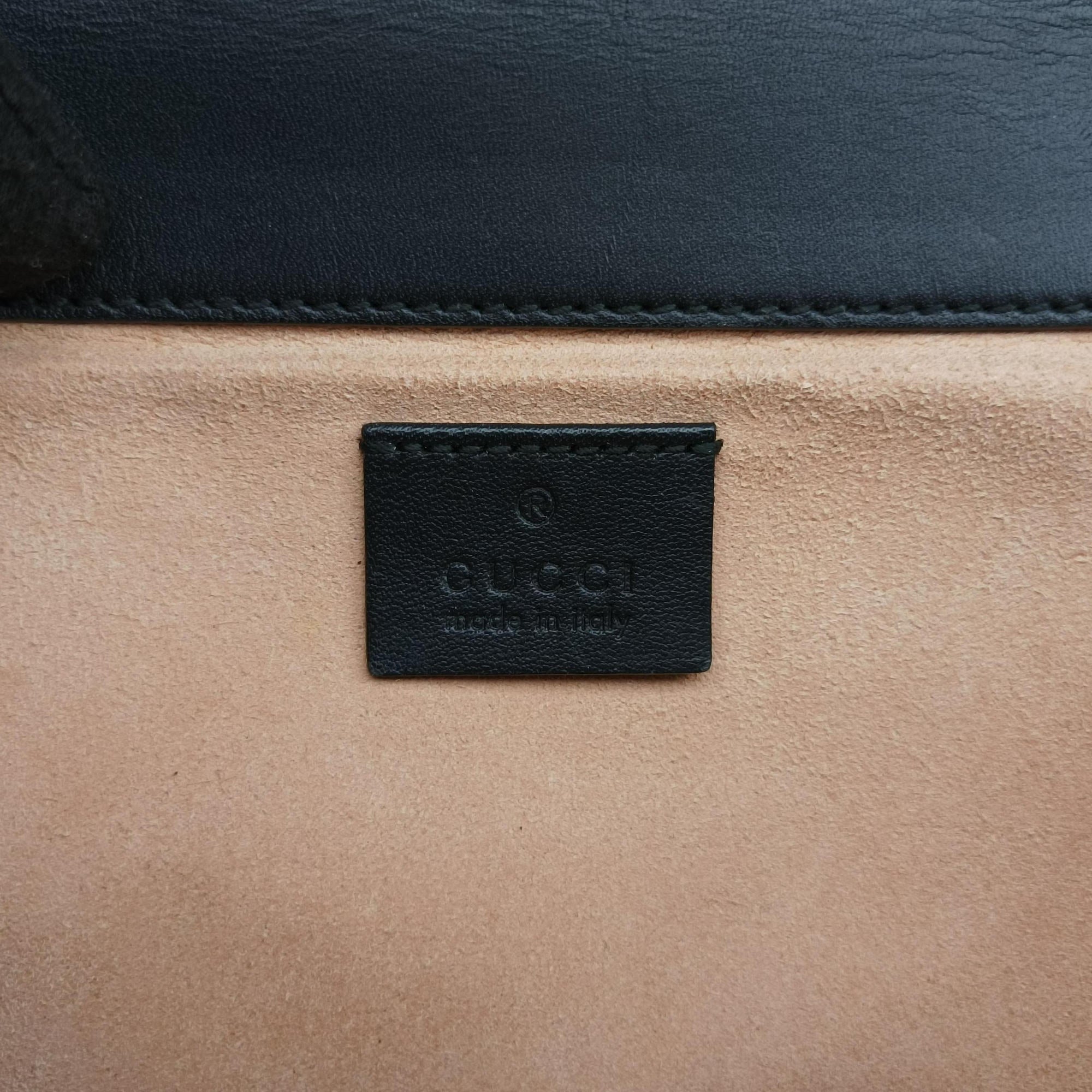 Pre-owned Gucci Dionysus Navy velour 400249 shoulderbag | stylenewstar