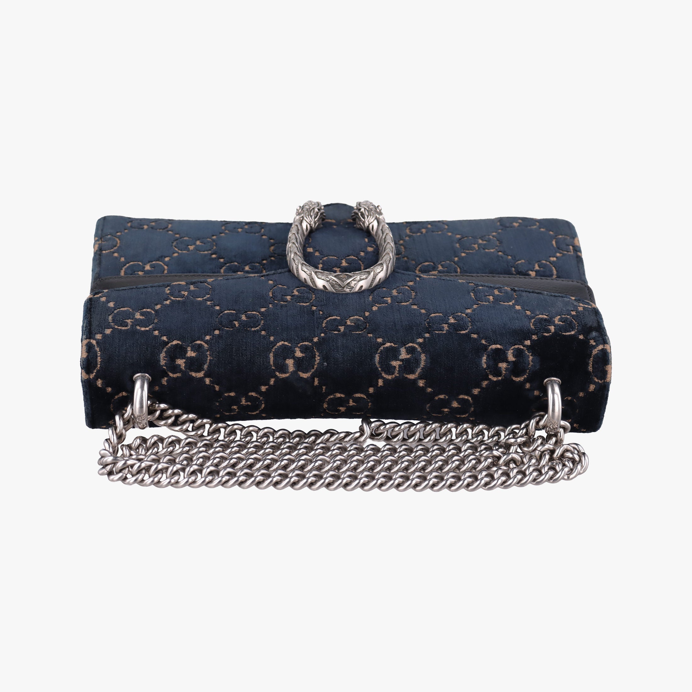 Pre-owned Gucci Dionysus Navy velour 400249 shoulderbag | stylenewstar