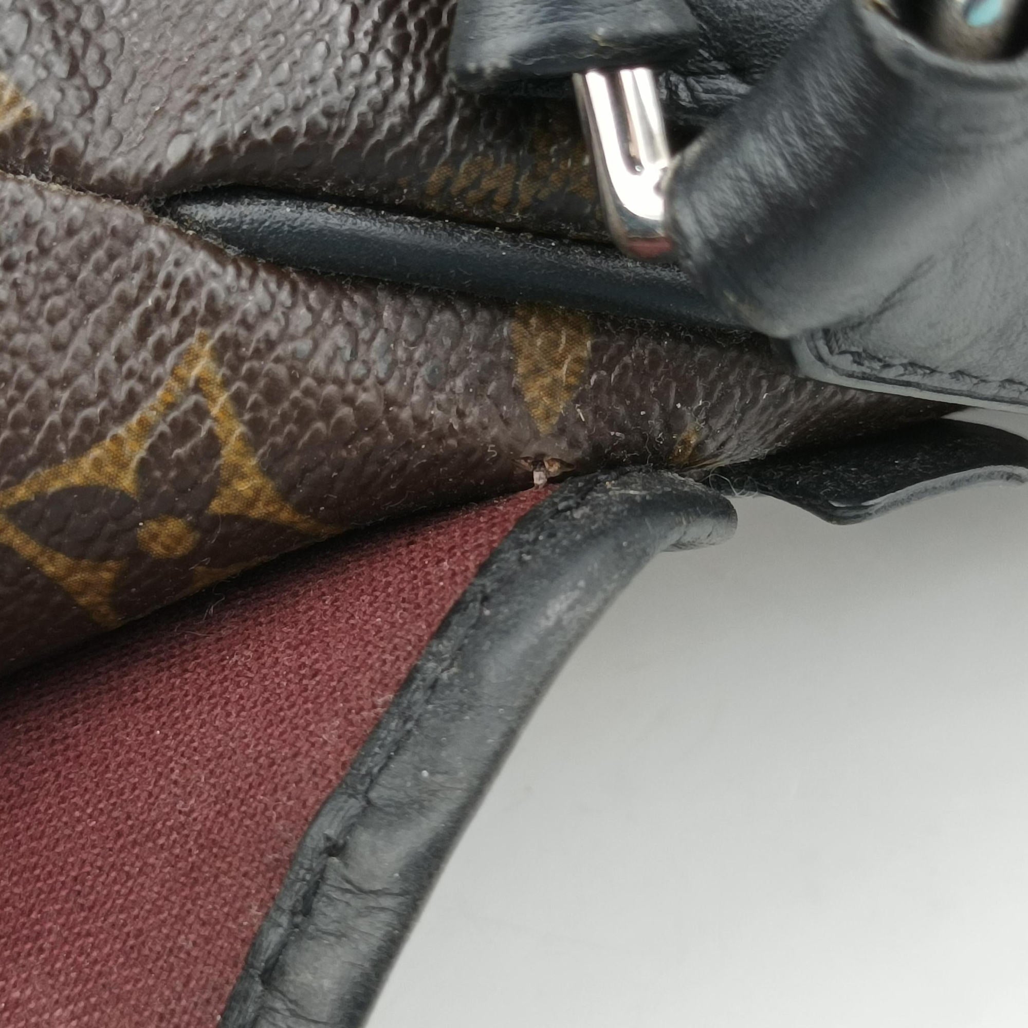 Pre-owned Louis Vuitton BASS MM brown Monogram Macassar M56715 shoulderbag | stylenewstar