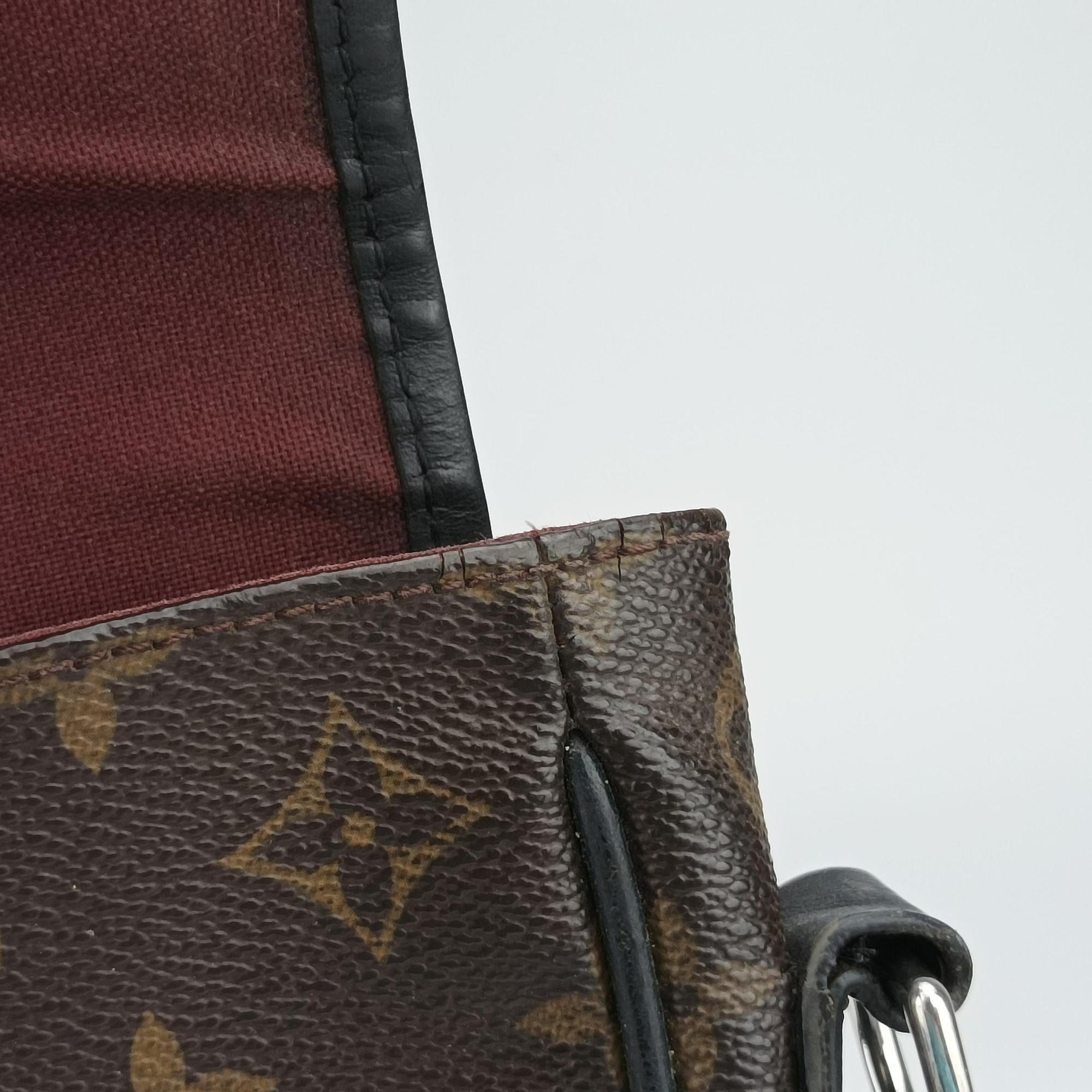 Pre-owned Louis Vuitton BASS MM brown Monogram Macassar M56715 shoulderbag | stylenewstar