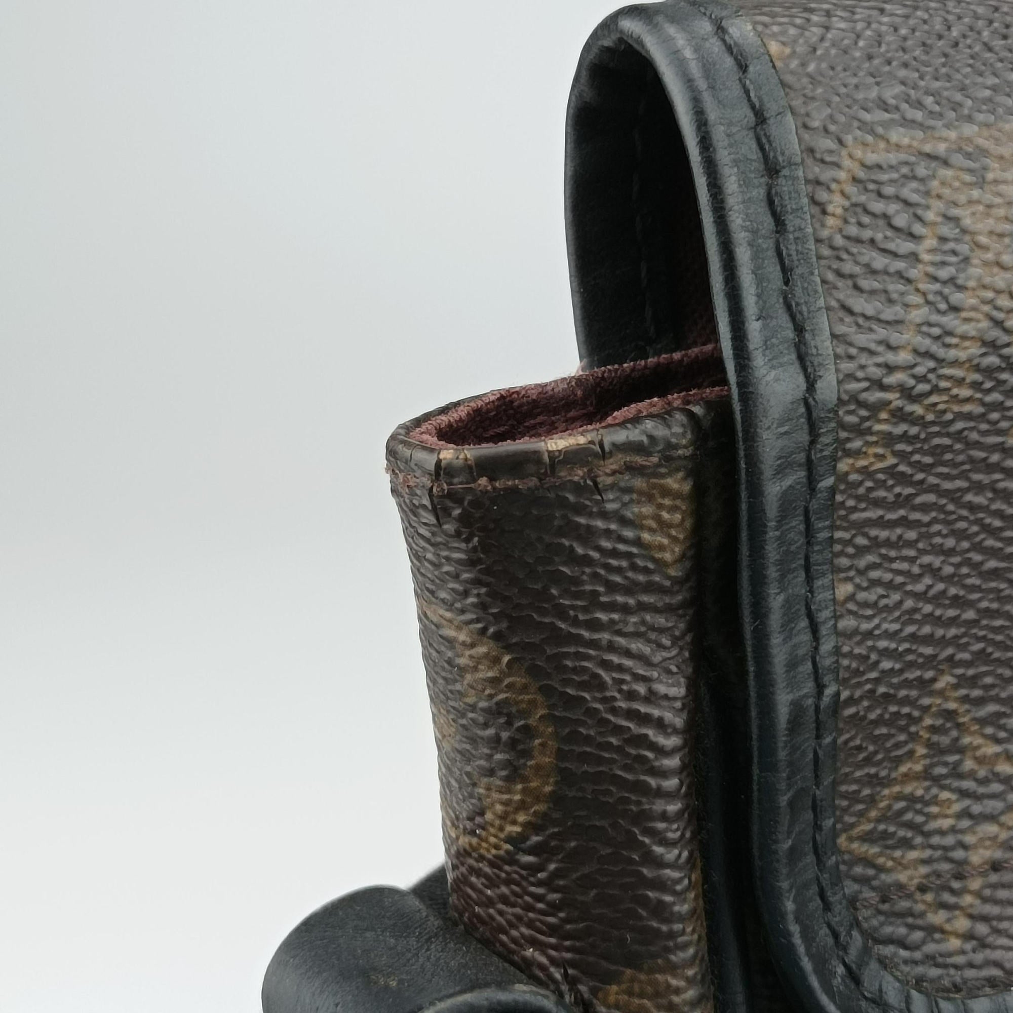 Pre-owned Louis Vuitton BASS MM brown Monogram Macassar M56715 shoulderbag | stylenewstar