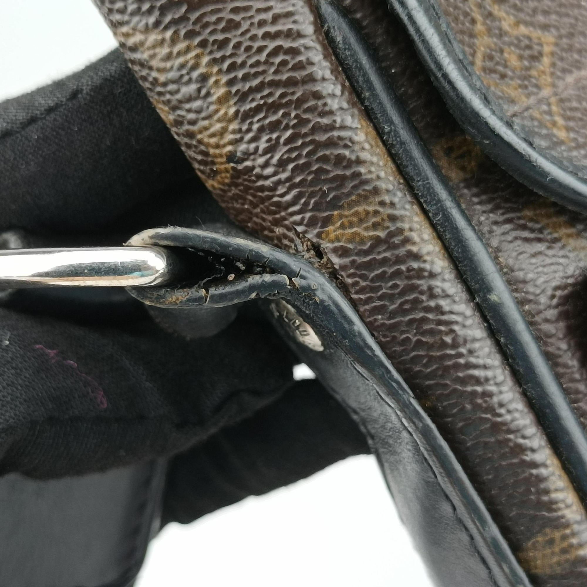 Pre-owned Louis Vuitton BASS MM brown Monogram Macassar M56715 shoulderbag | stylenewstar