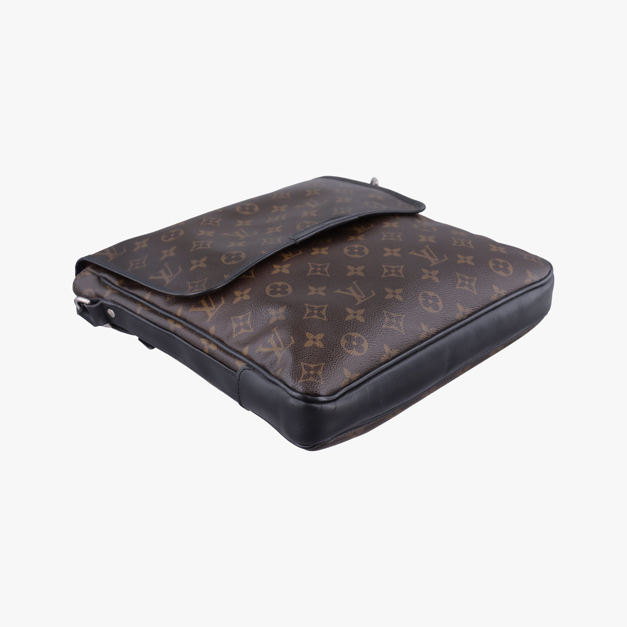 Pre-owned Louis Vuitton BASS MM brown Monogram Macassar M56715 shoulderbag | stylenewstar