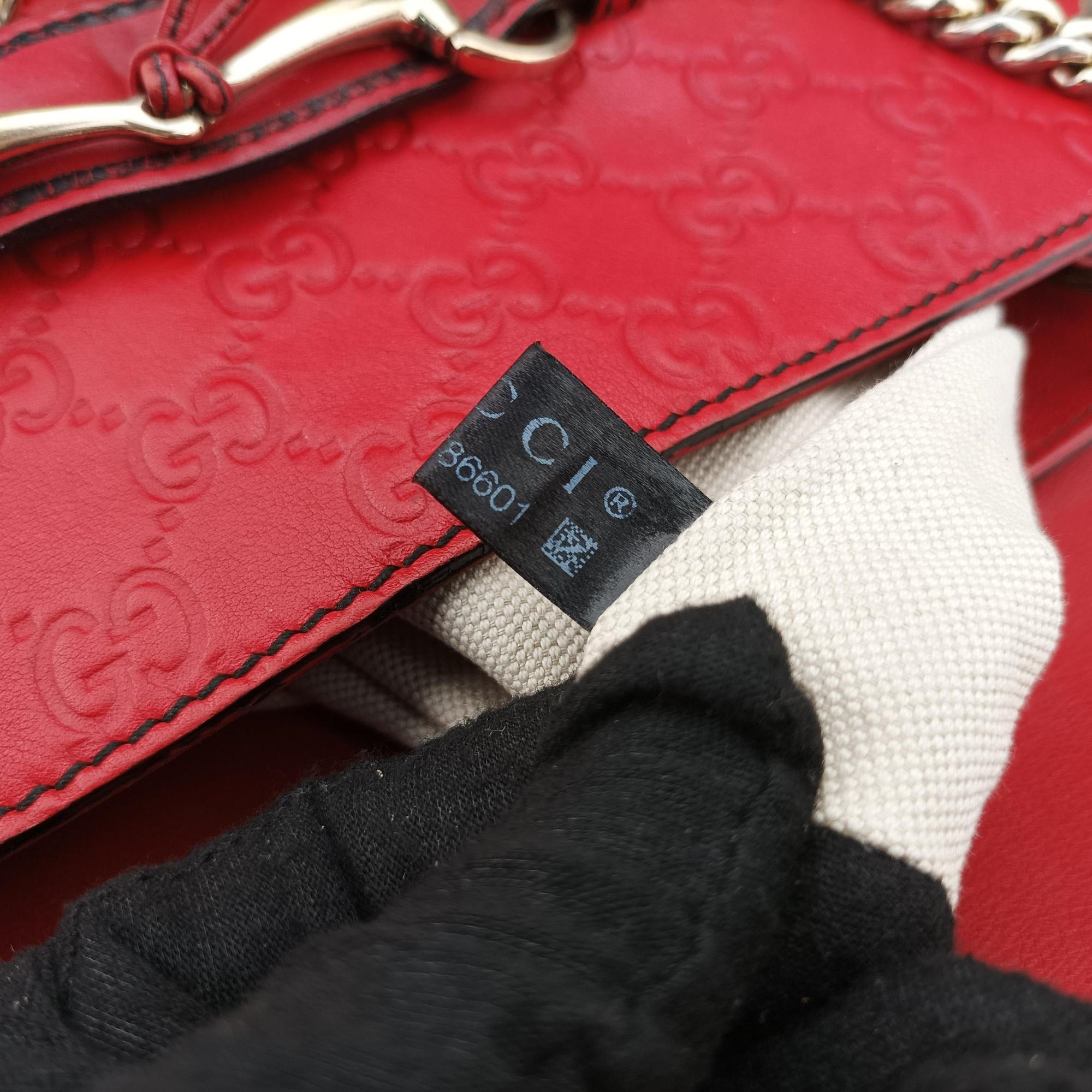 Pre-owned Gucci Emily Red Leather 295403 shoulderbag | stylenewstar