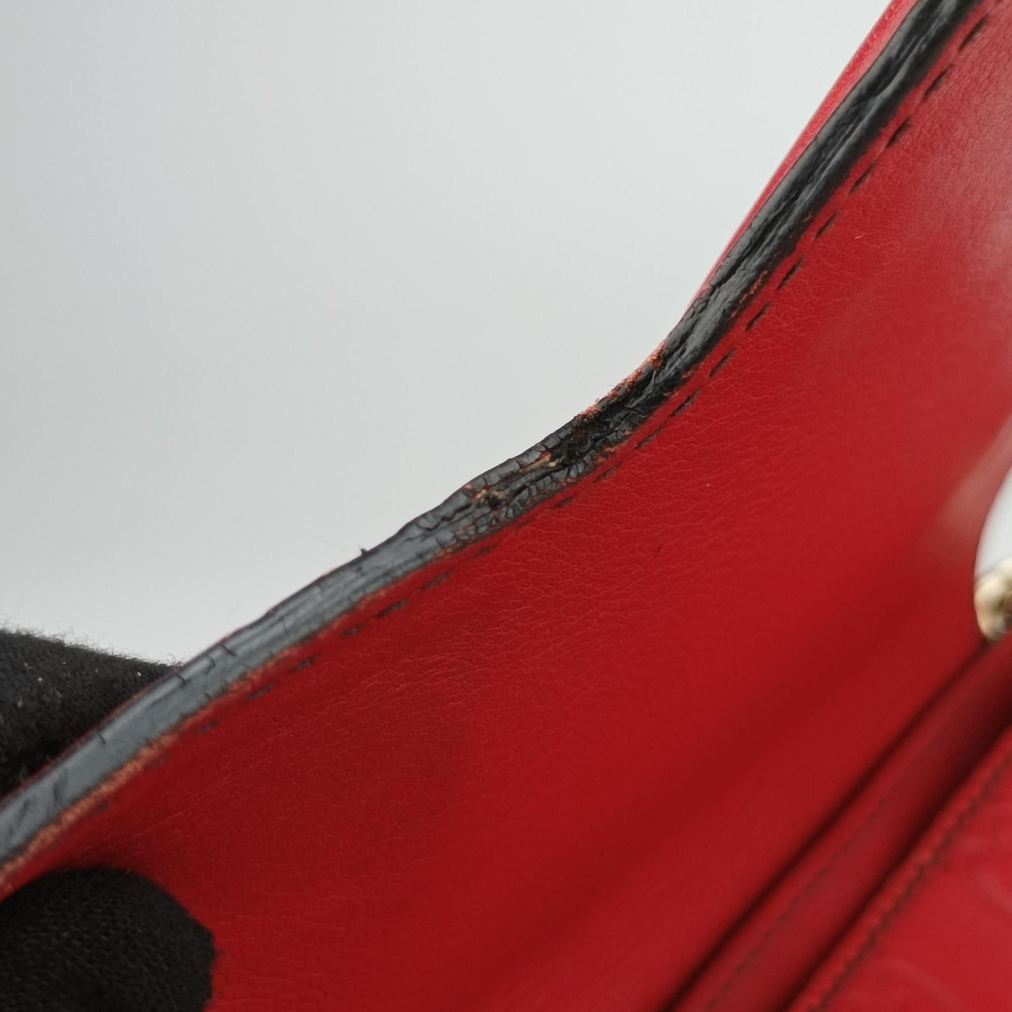 Pre-owned Gucci Emily Red Leather 295403 shoulderbag | stylenewstar