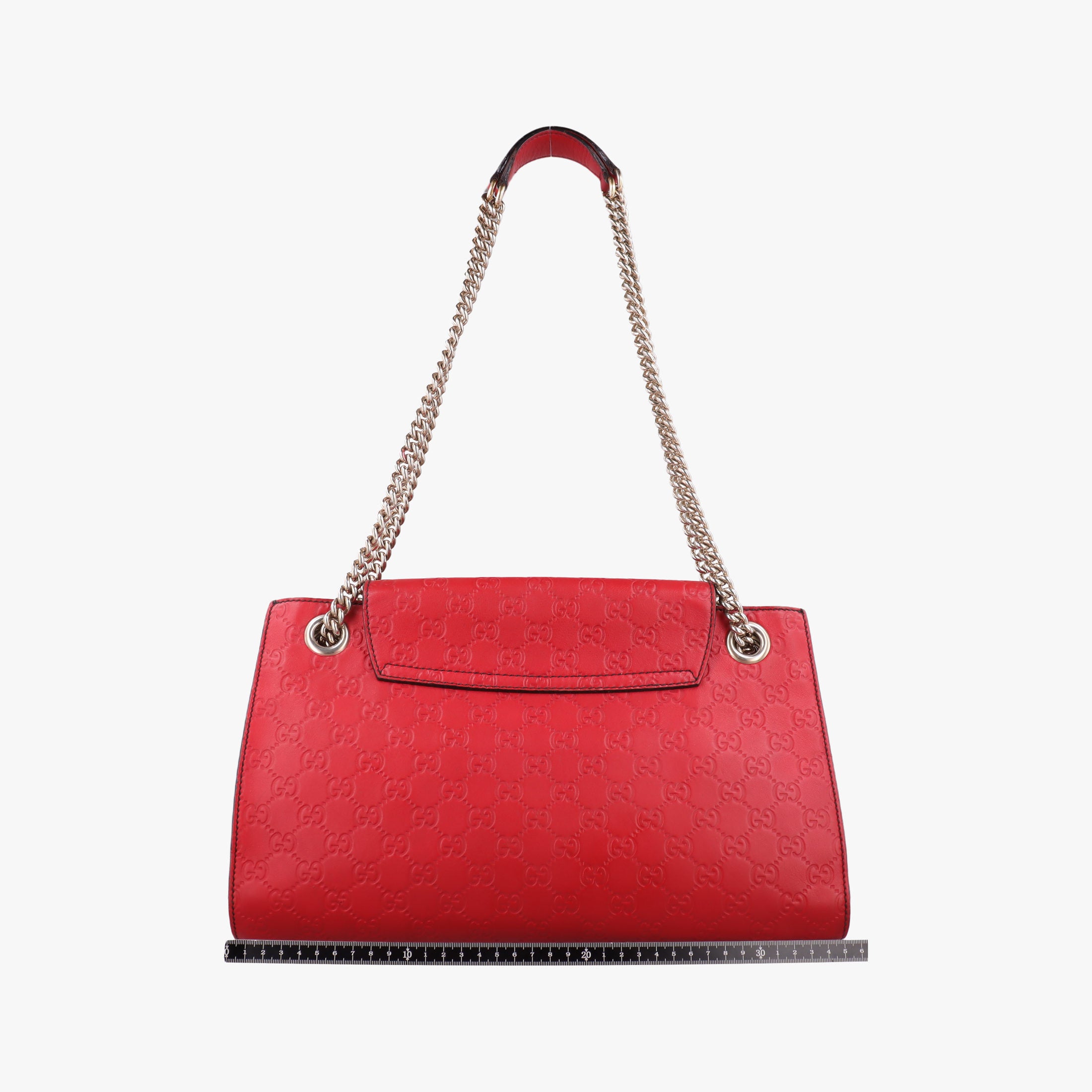 Pre-owned Gucci Emily Red Leather 295403 shoulderbag | stylenewstar