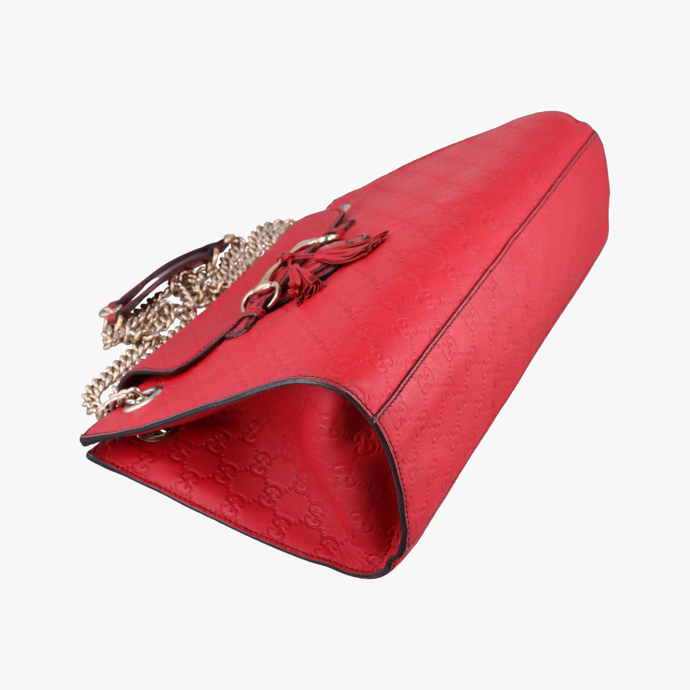 Pre-owned Gucci Emily Red Leather 295403 shoulderbag | stylenewstar