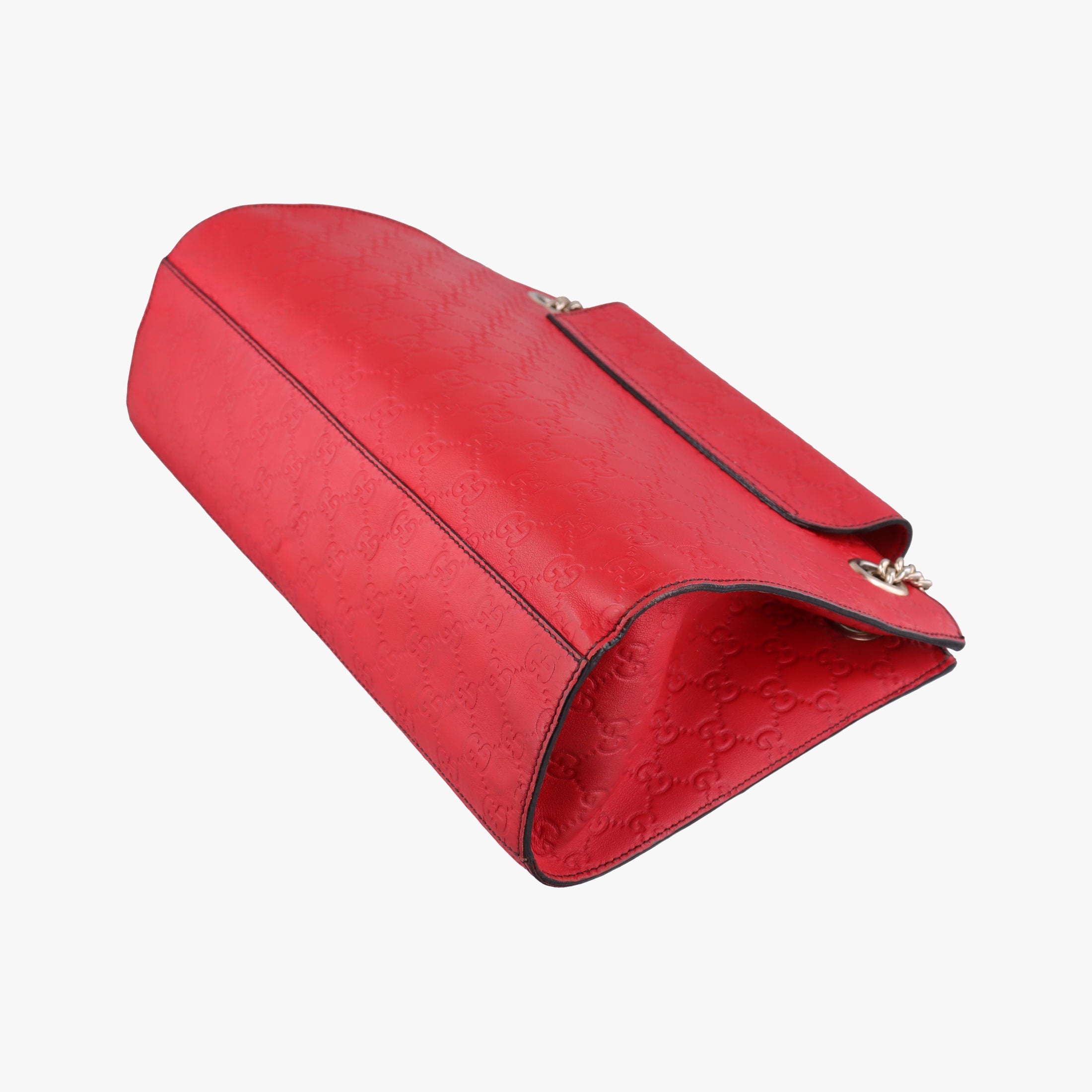 Pre-owned Gucci Emily Red Leather 295403 shoulderbag | stylenewstar