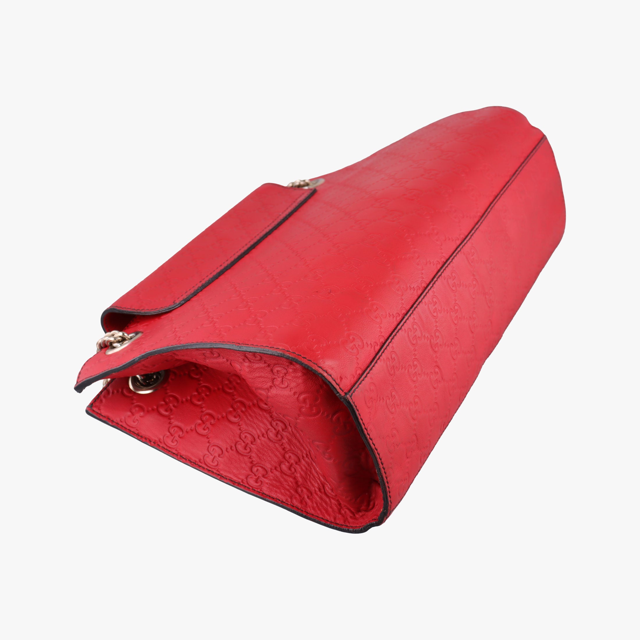 Pre-owned Gucci Emily Red Leather 295403 shoulderbag | stylenewstar
