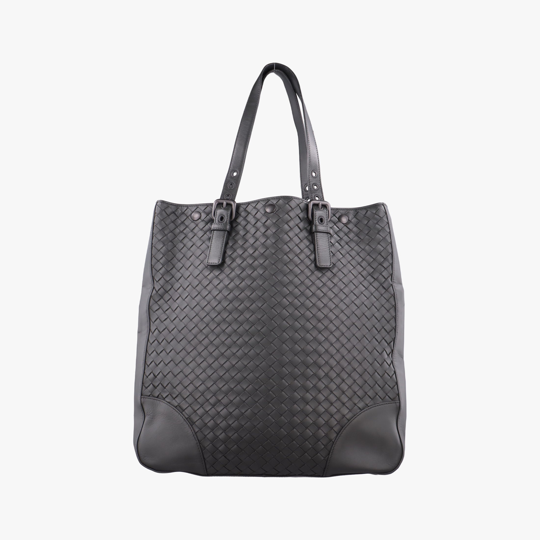 Vintage Bottega Veneta Intrecciato Shopper Acatl Grey lambskin  shoulderbag | stylenewstar