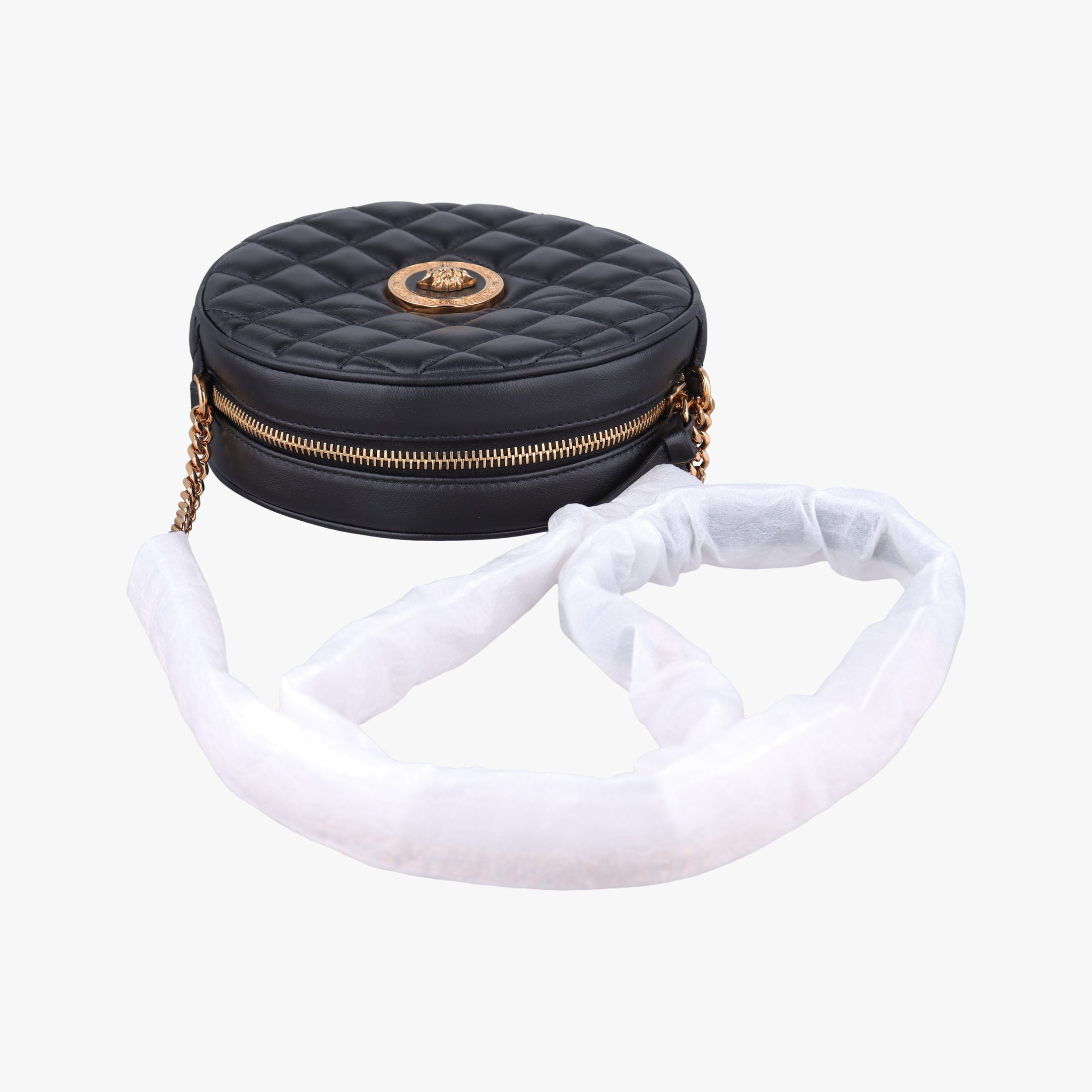 Vintage VERSACE Medusa Black Leather  shoulderbag | stylenewstar
