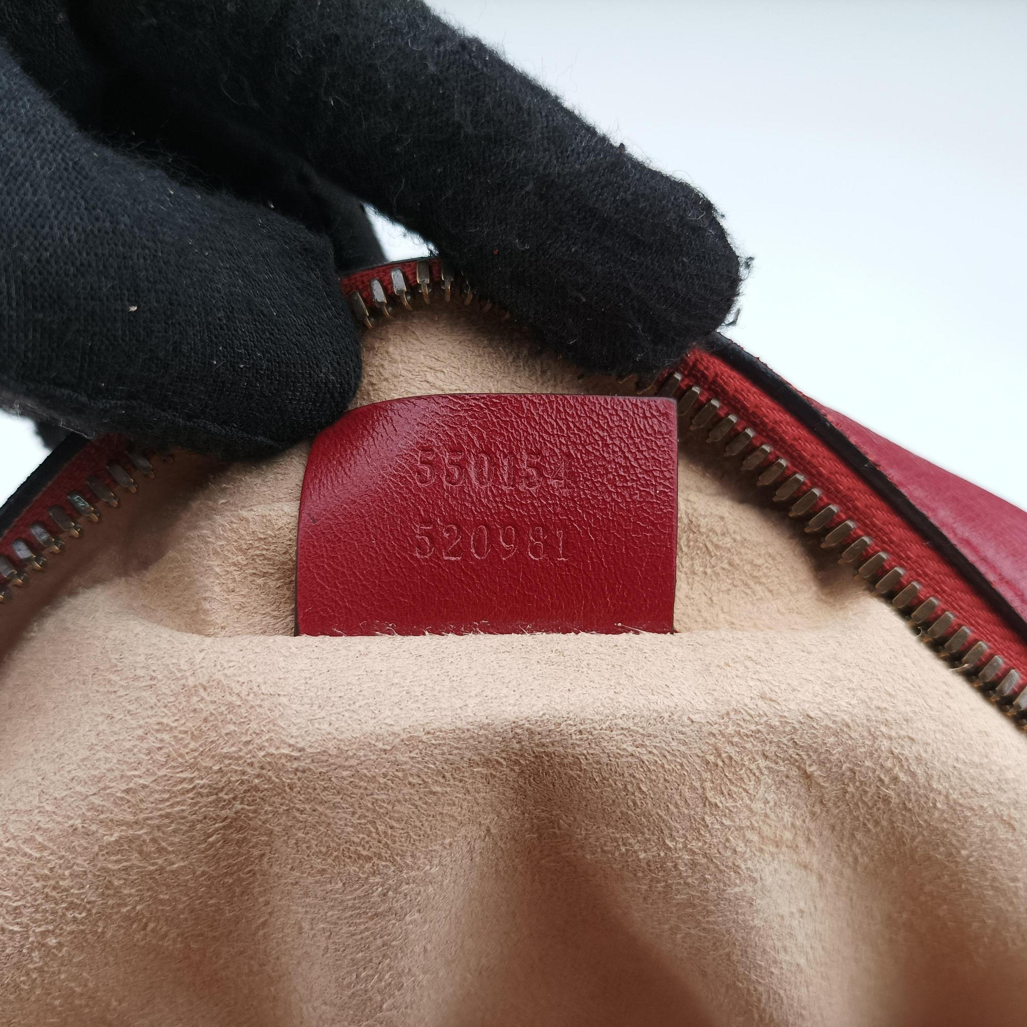 Pre-owned Gucci GG Marmont Red Leather 550154 shoulderbag | stylenewstar