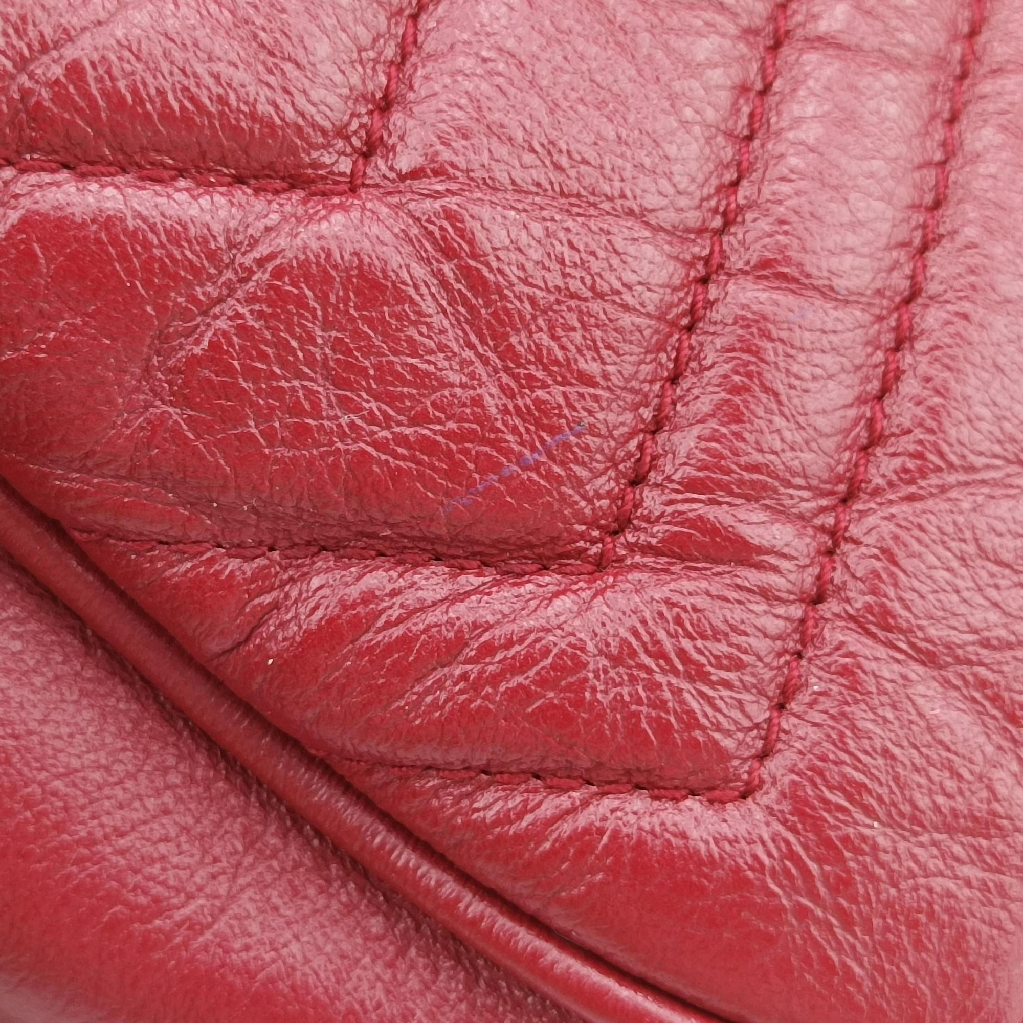 Pre-owned Gucci GG Marmont Red Leather 550154 shoulderbag | stylenewstar