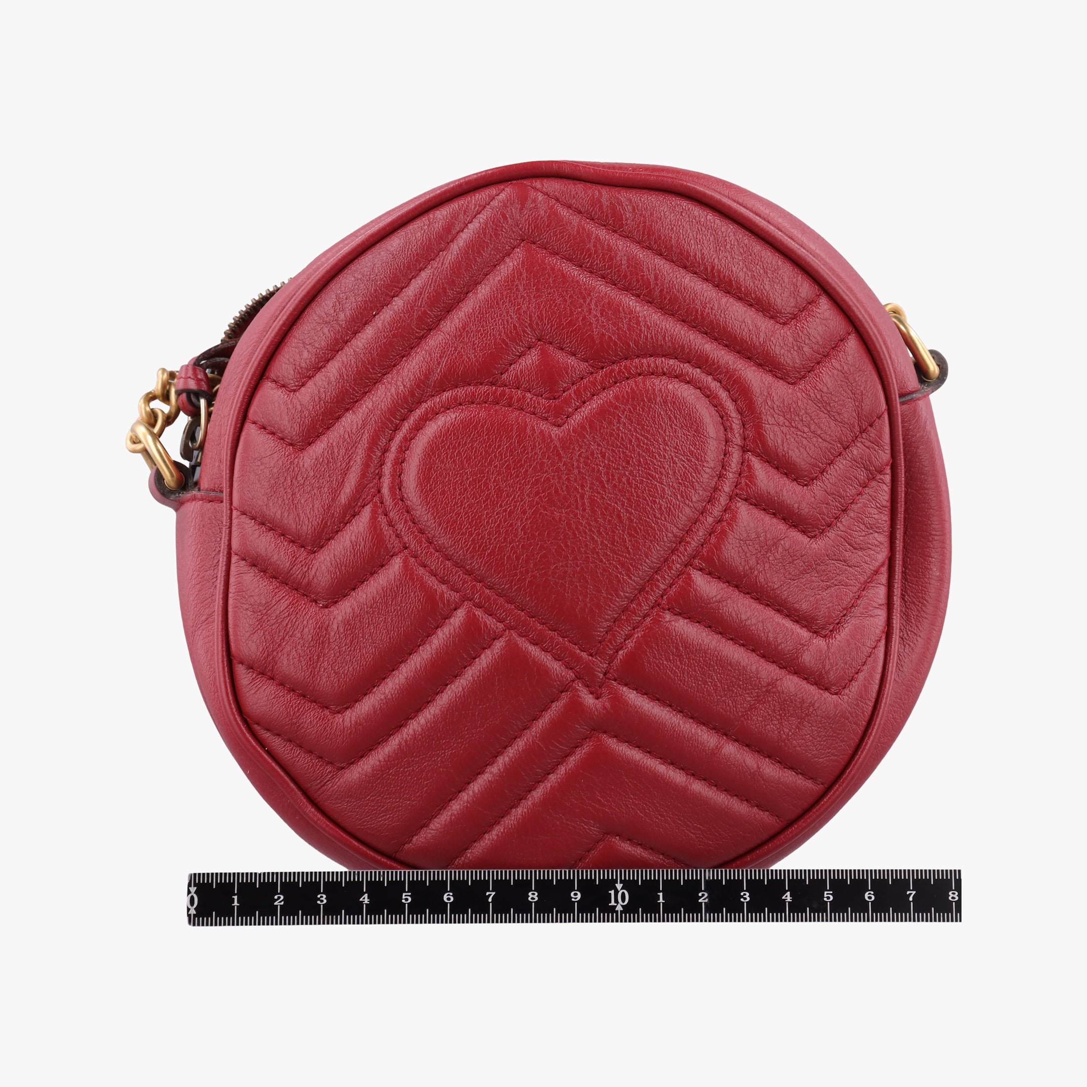 Pre-owned Gucci GG Marmont Red Leather 550154 shoulderbag | stylenewstar