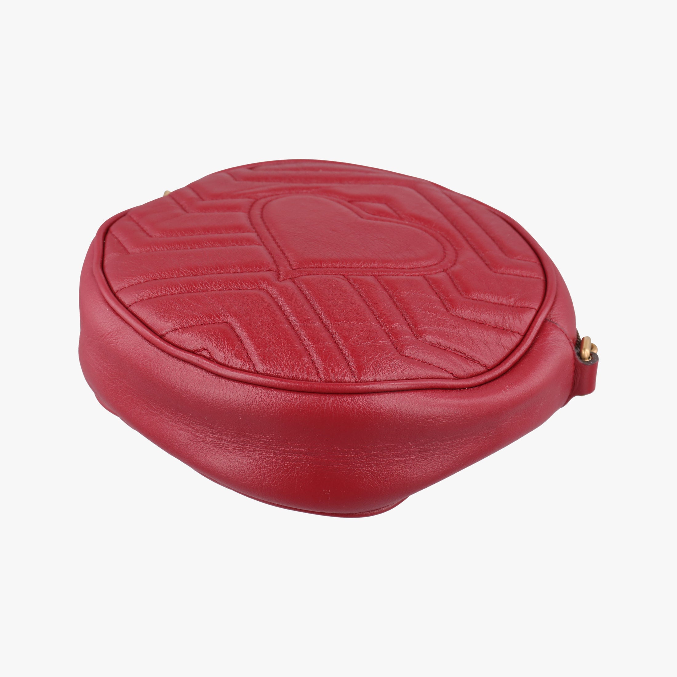 Pre-owned Gucci GG Marmont Red Leather 550154 shoulderbag | stylenewstar