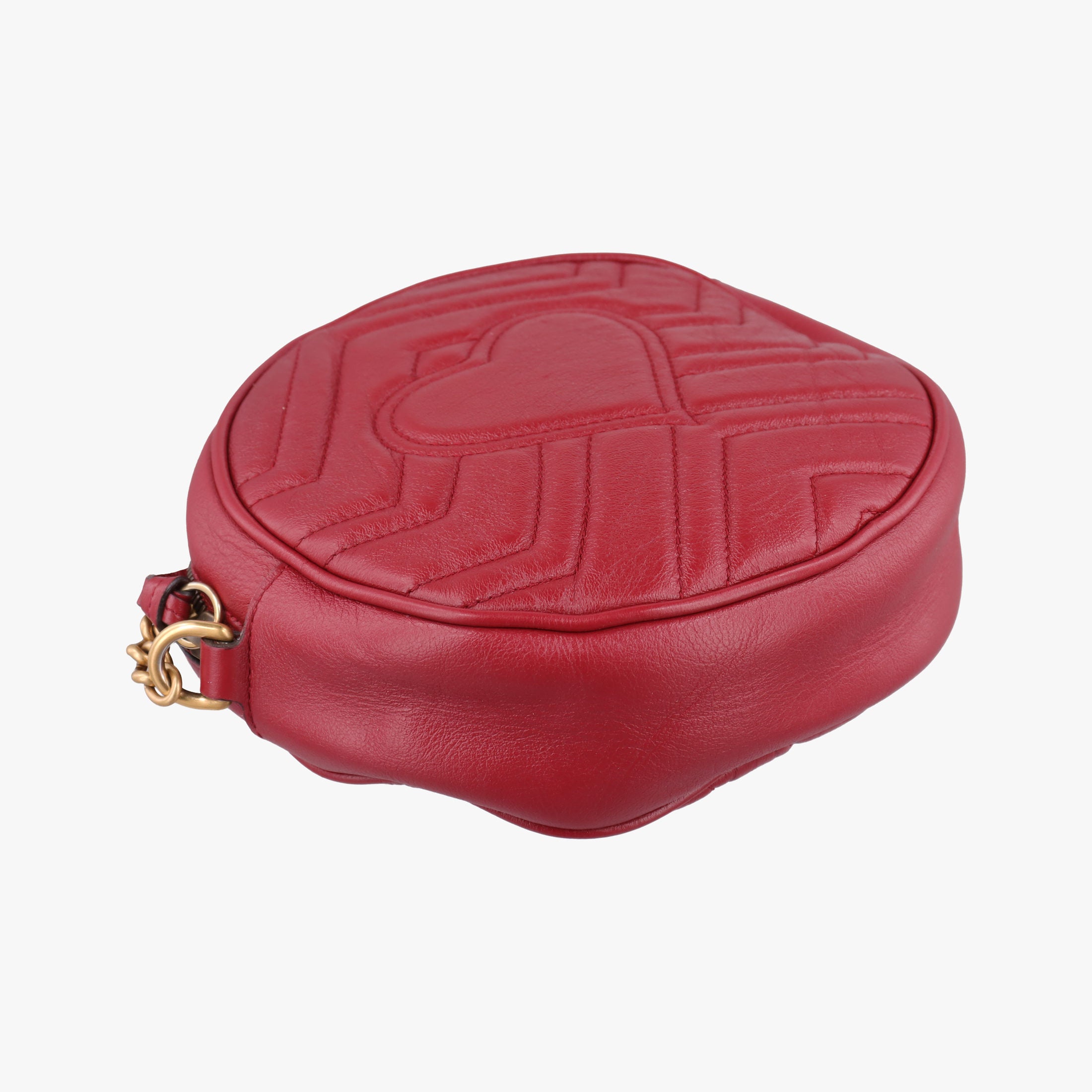 Pre-owned Gucci GG Marmont Red Leather 550154 shoulderbag | stylenewstar