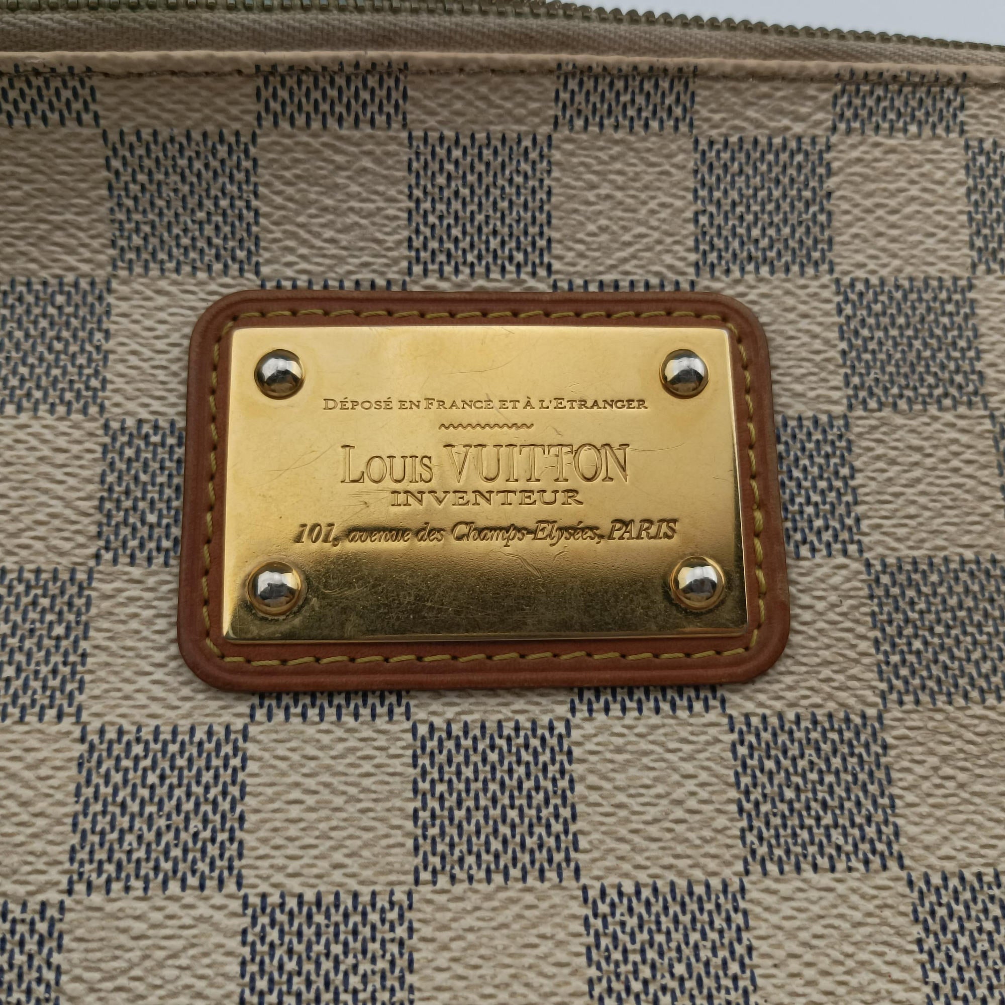 Pre-owned Louis Vuitton EVA AZUR Damier Canvas N55214 shoulderbag | stylenewstar