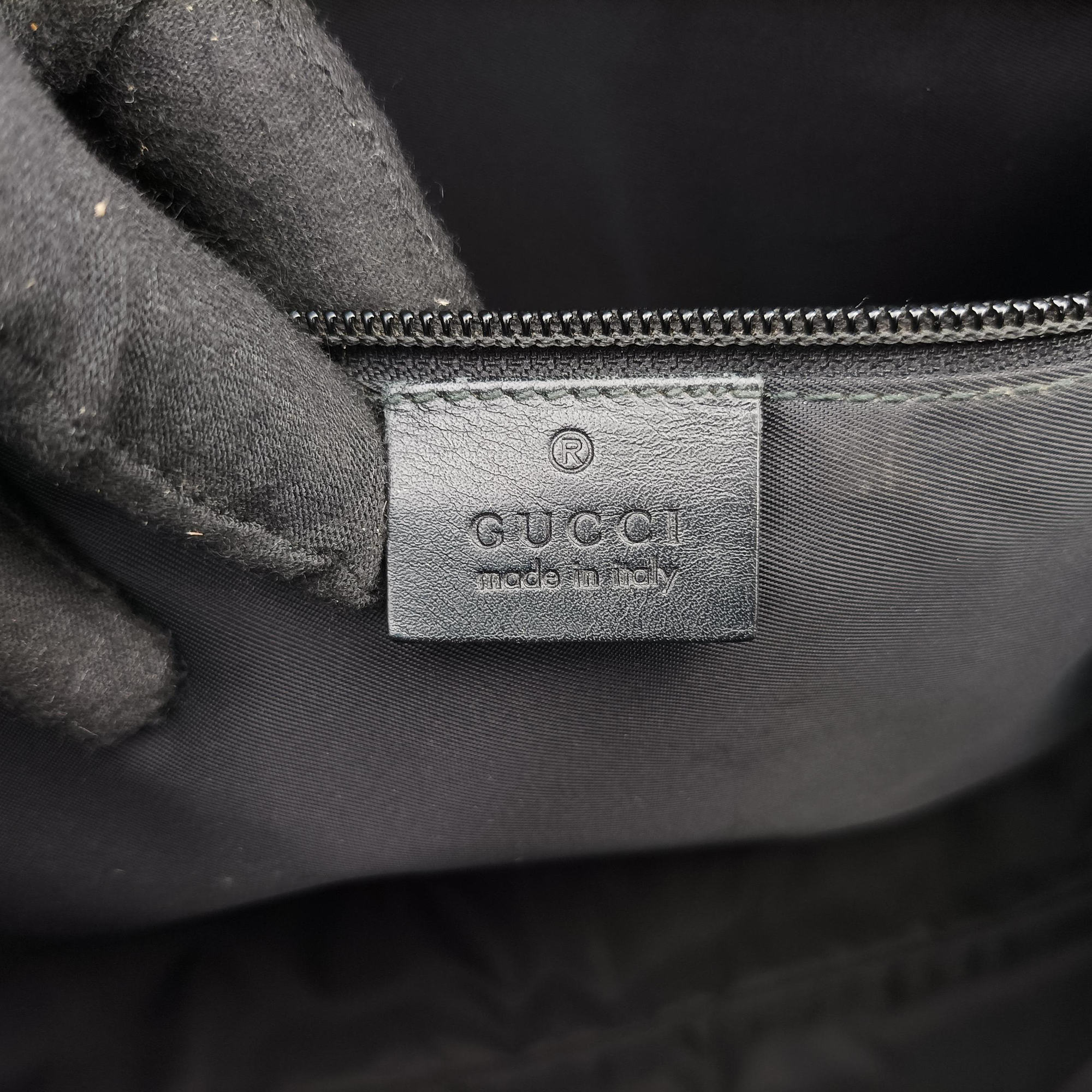 Secondhand Gucci GG Plus GG Supreme Black PVC coated canvas x Leather 337081 handbag | stylenewstar