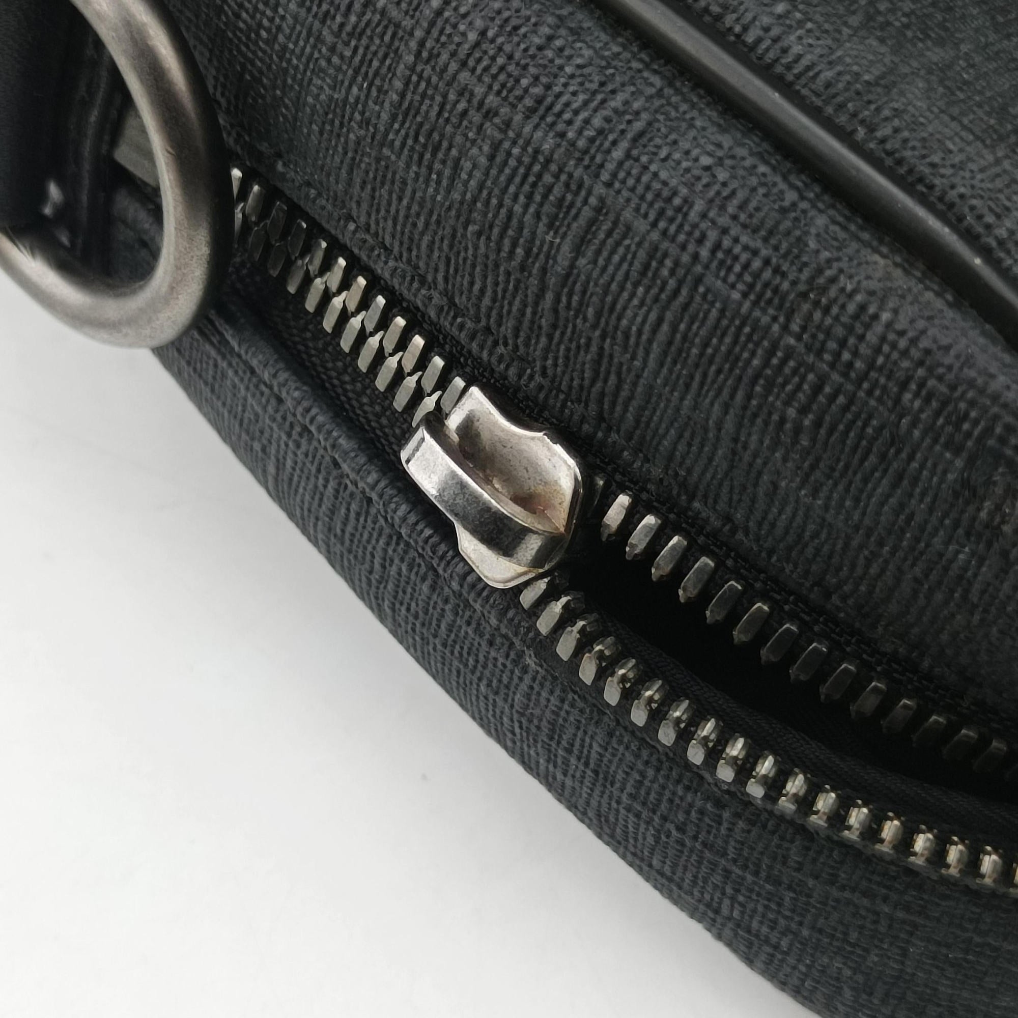 Secondhand Gucci GG Plus GG Supreme Black PVC coated canvas x Leather 337081 handbag | stylenewstar