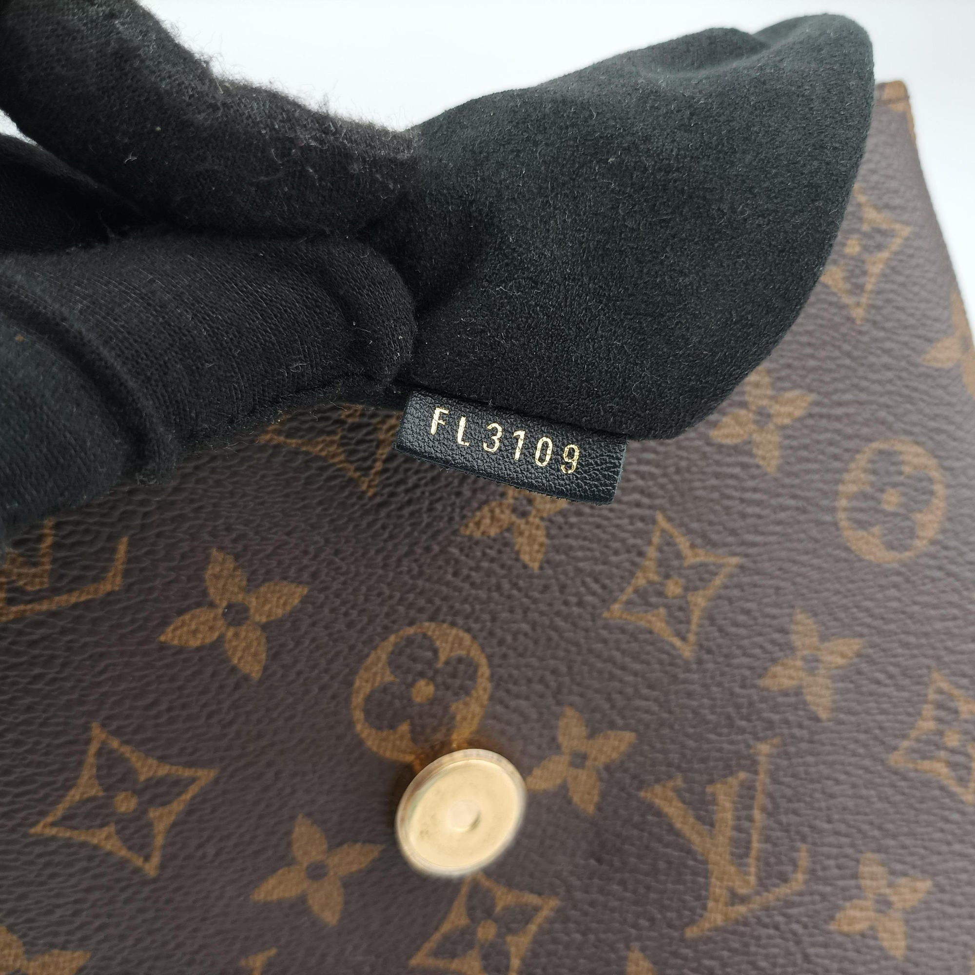 Pre-owned Louis Vuitton Rocky BB Brown×black Monogram canvas×calf leather M44797 shoulderbag | stylenewstar
