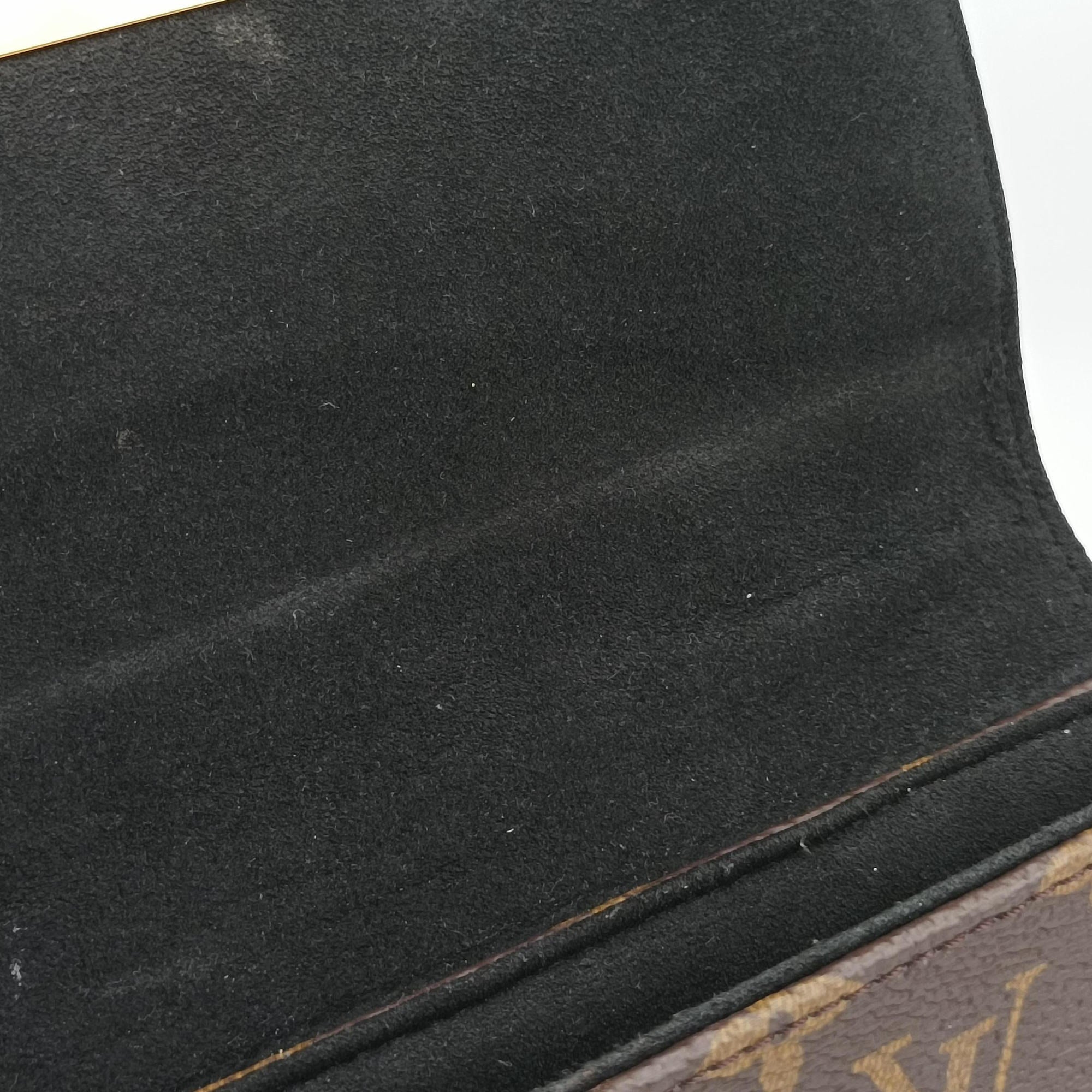 Pre-owned Louis Vuitton Rocky BB Brown×black Monogram canvas×calf leather M44797 shoulderbag | stylenewstar