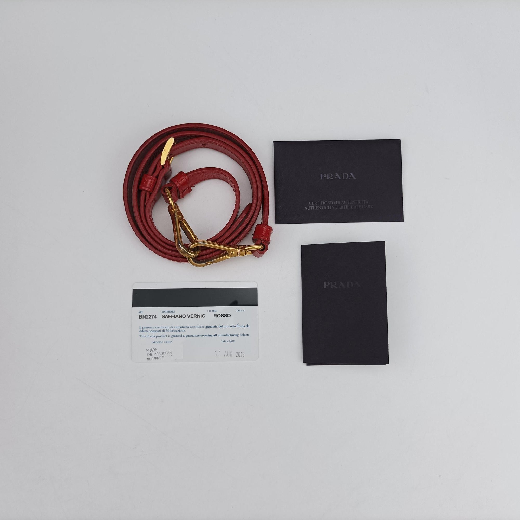 Vintage Prada Galleria Red SAFFIANO Patent BN1801 shoulderbag | stylenewstar