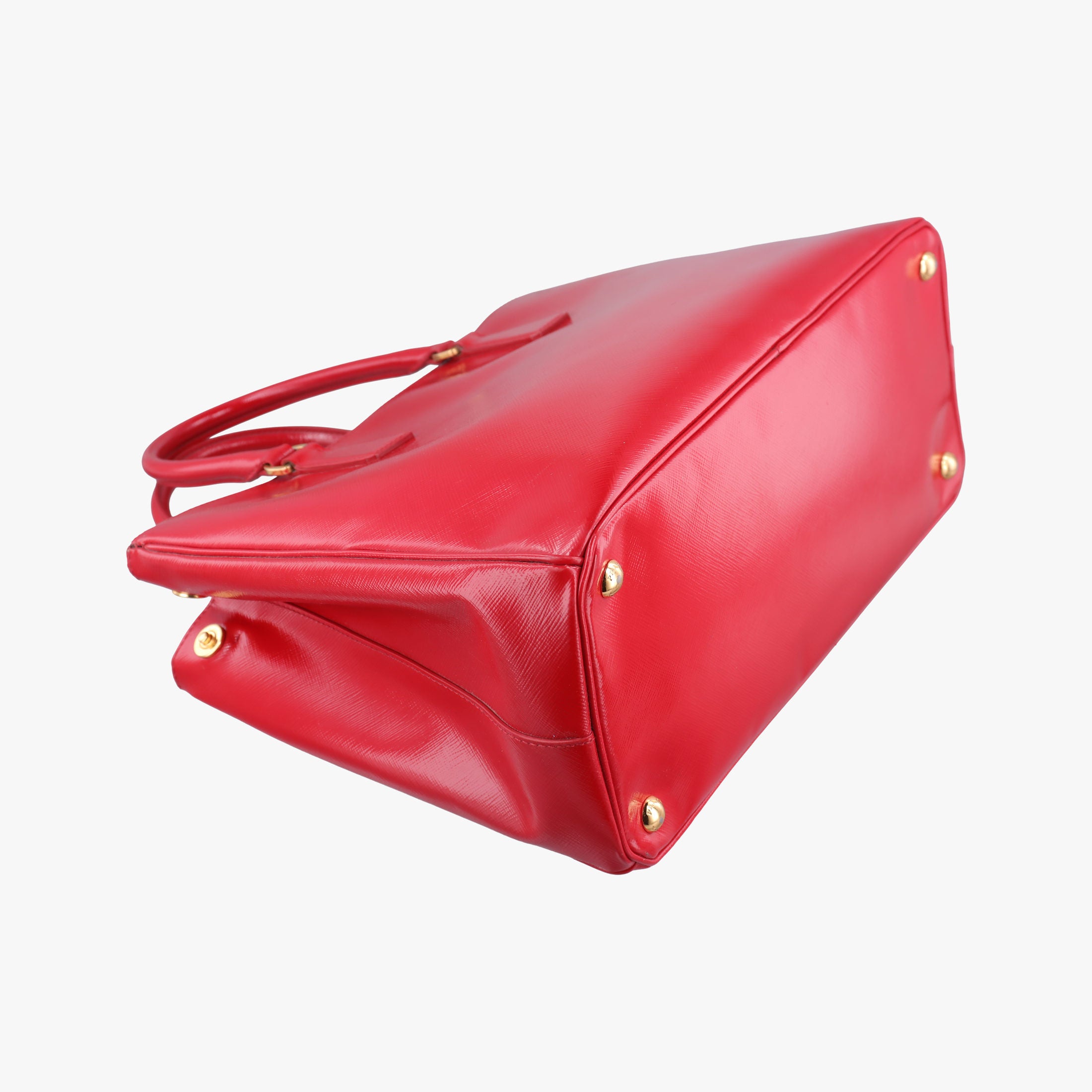 Vintage Prada Galleria Red SAFFIANO Patent BN1801 shoulderbag | stylenewstar