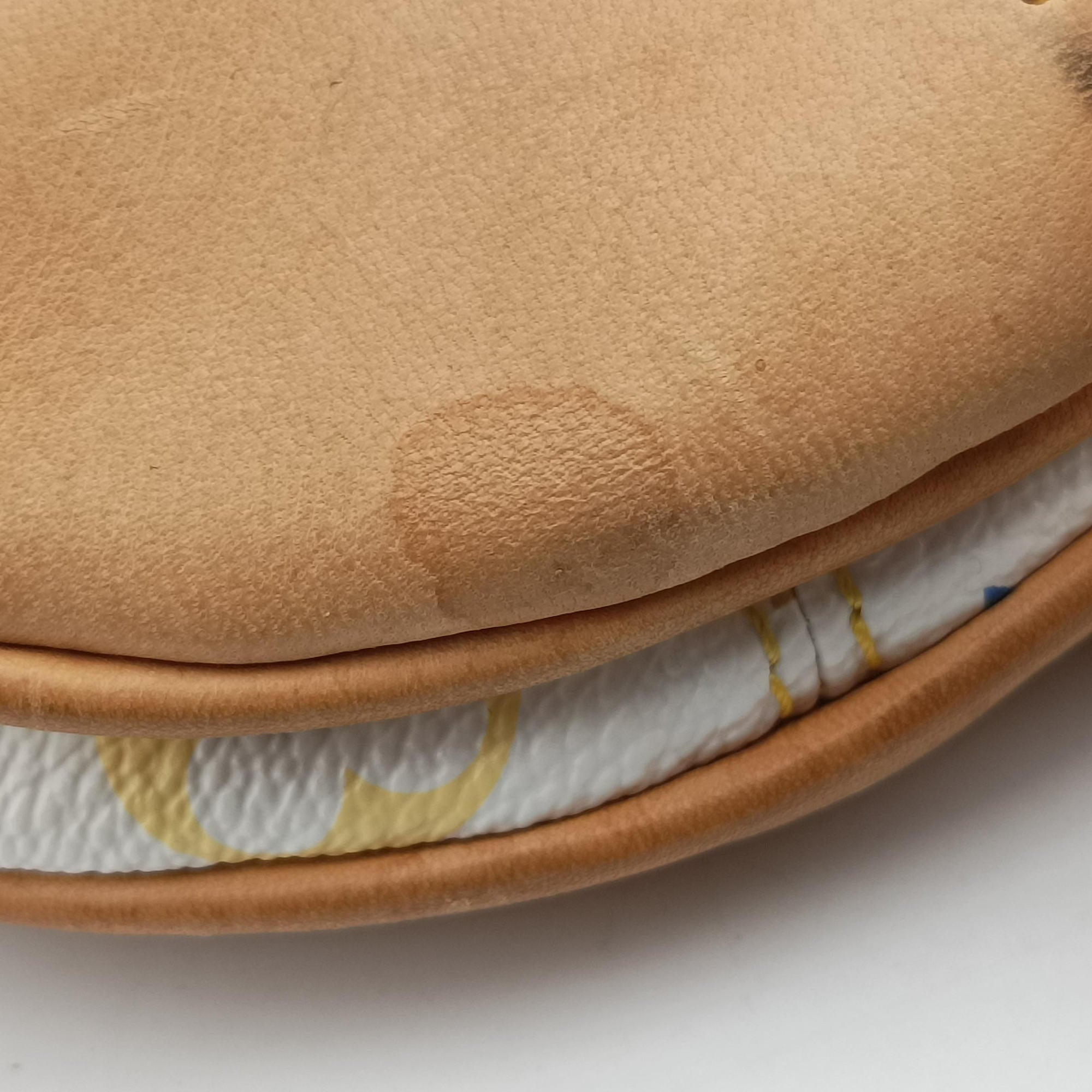 Secondhand Louis Vuitton CLAUDIA white Monogram Multicolor M40193 handbag | stylenewstar