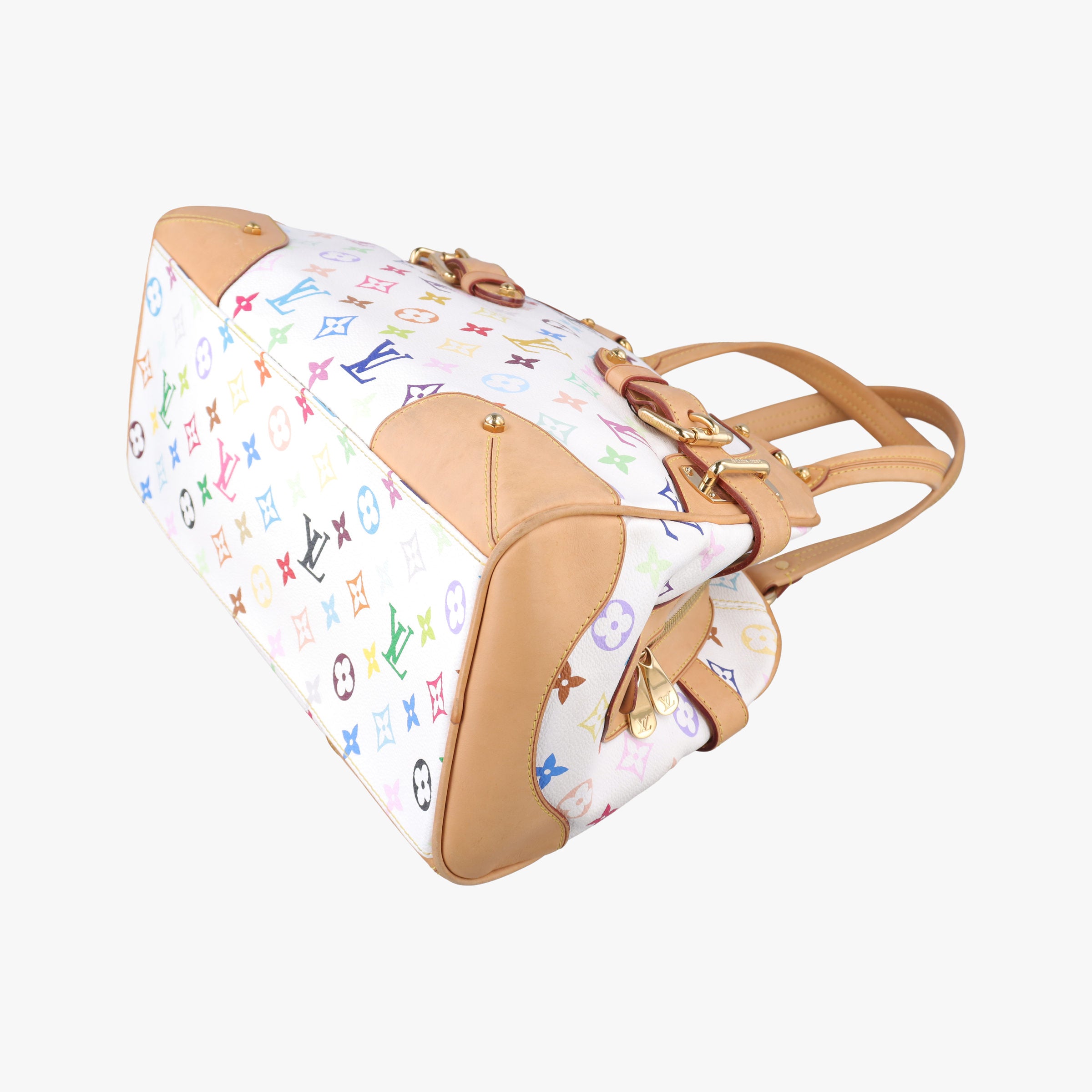 Secondhand Louis Vuitton CLAUDIA white Monogram Multicolor M40193 handbag | stylenewstar