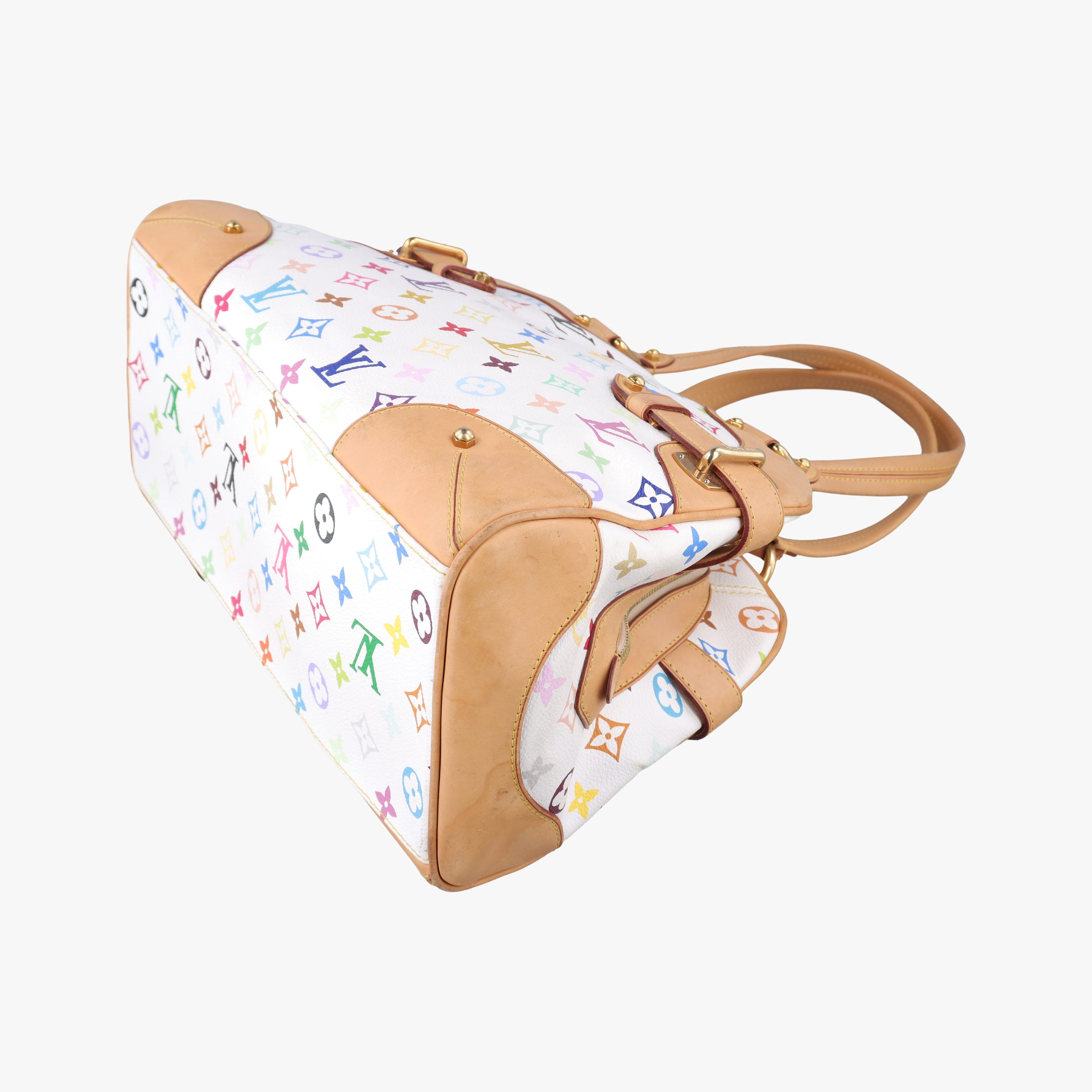 Secondhand Louis Vuitton CLAUDIA white Monogram Multicolor M40193 handbag | stylenewstar