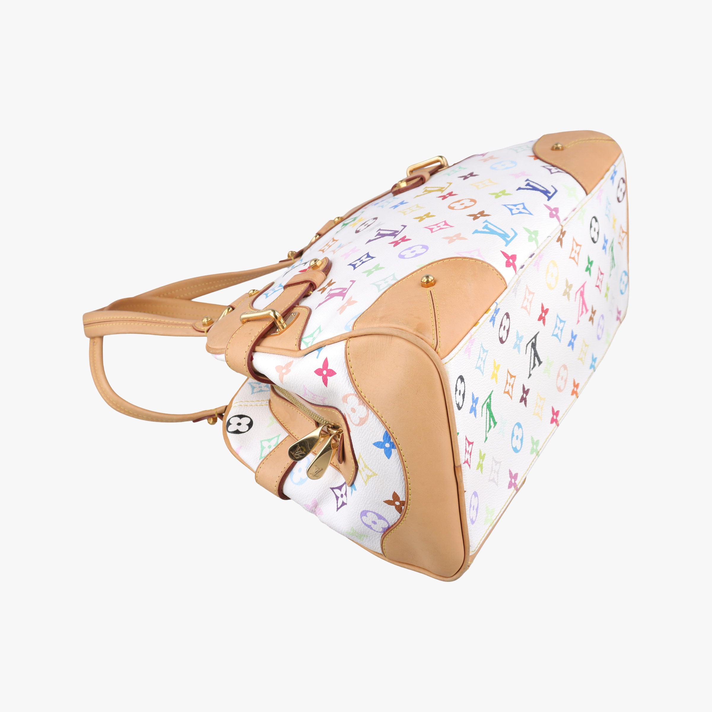 Secondhand Louis Vuitton CLAUDIA white Monogram Multicolor M40193 handbag | stylenewstar