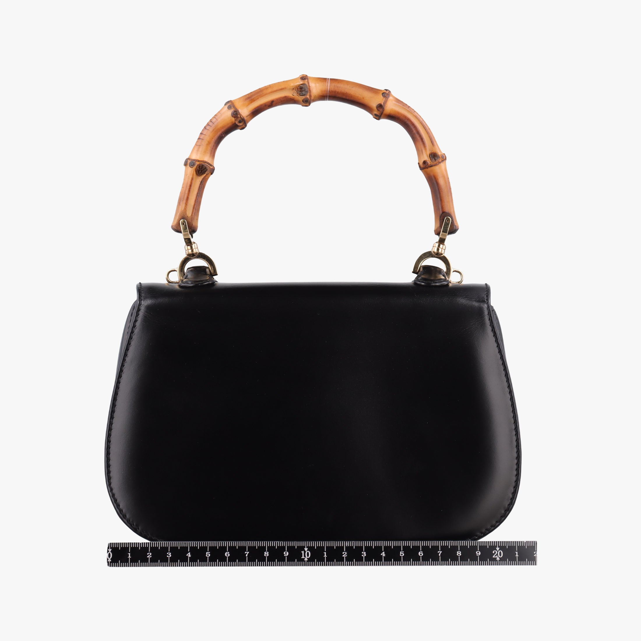 Pre-owned Gucci Bamboo Black Leather 000 20 shoulderbag | stylenewstar