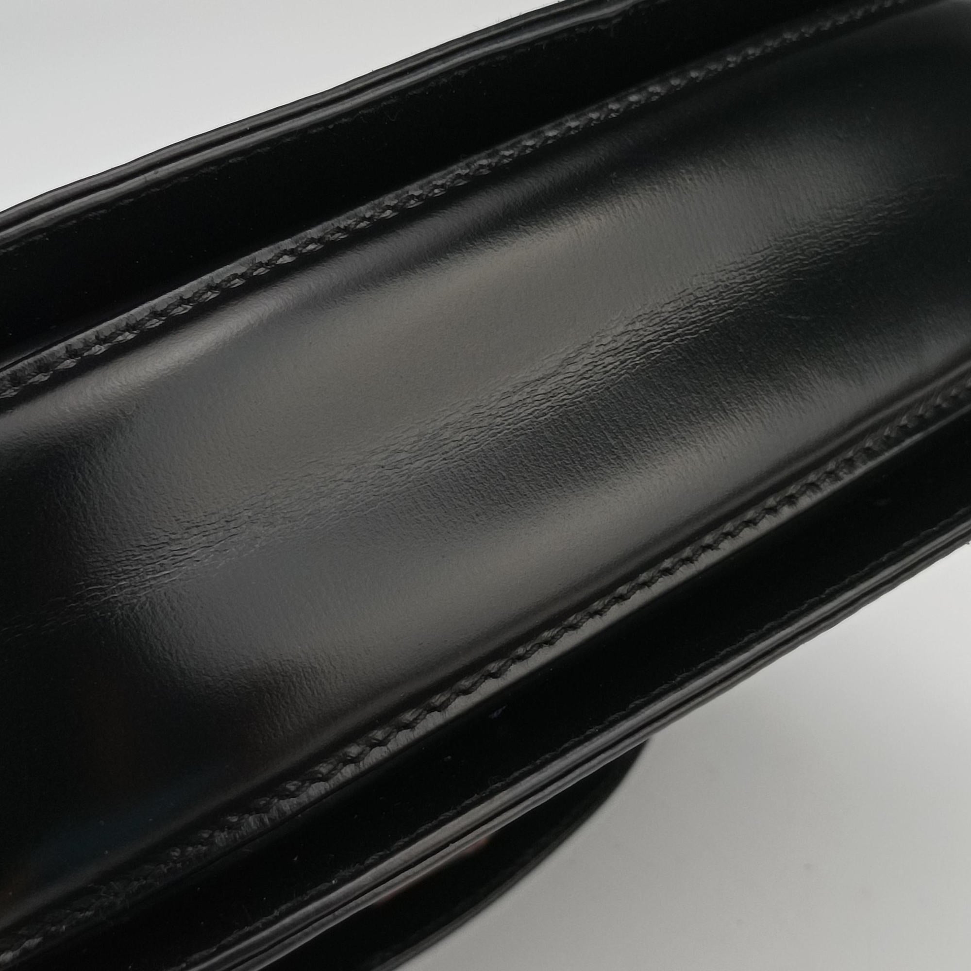 Pre-owned Gucci Bamboo Black Leather 000 20 shoulderbag | stylenewstar